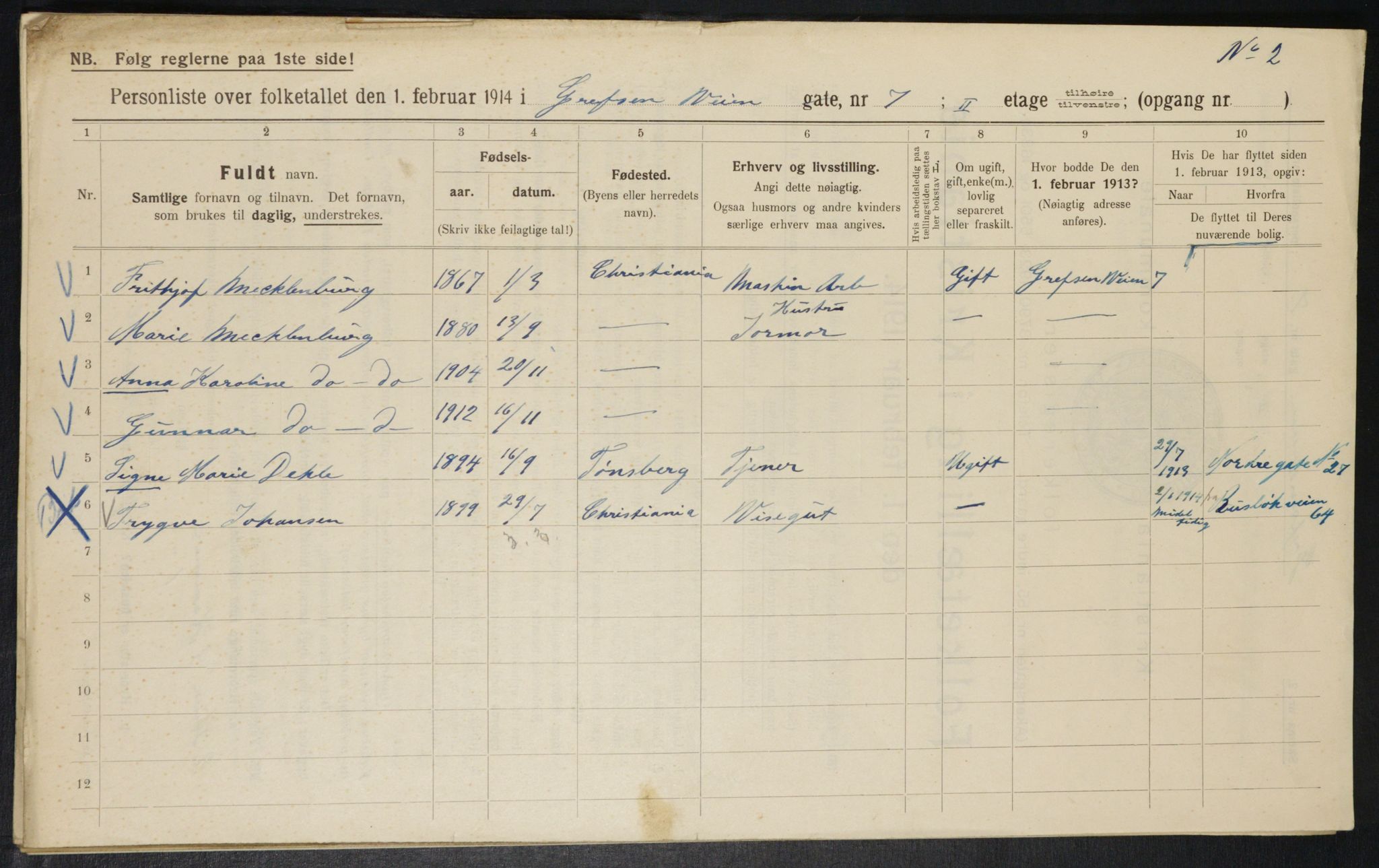 OBA, Municipal Census 1914 for Kristiania, 1914, p. 29661