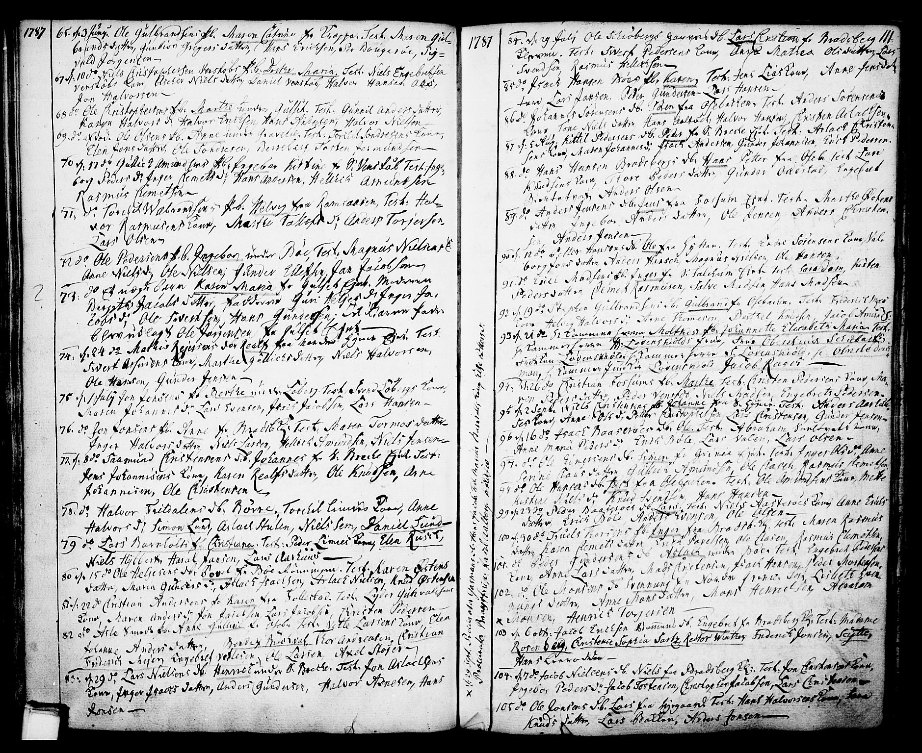 Gjerpen kirkebøker, SAKO/A-265/F/Fa/L0002: Parish register (official) no. I 2, 1747-1795, p. 111
