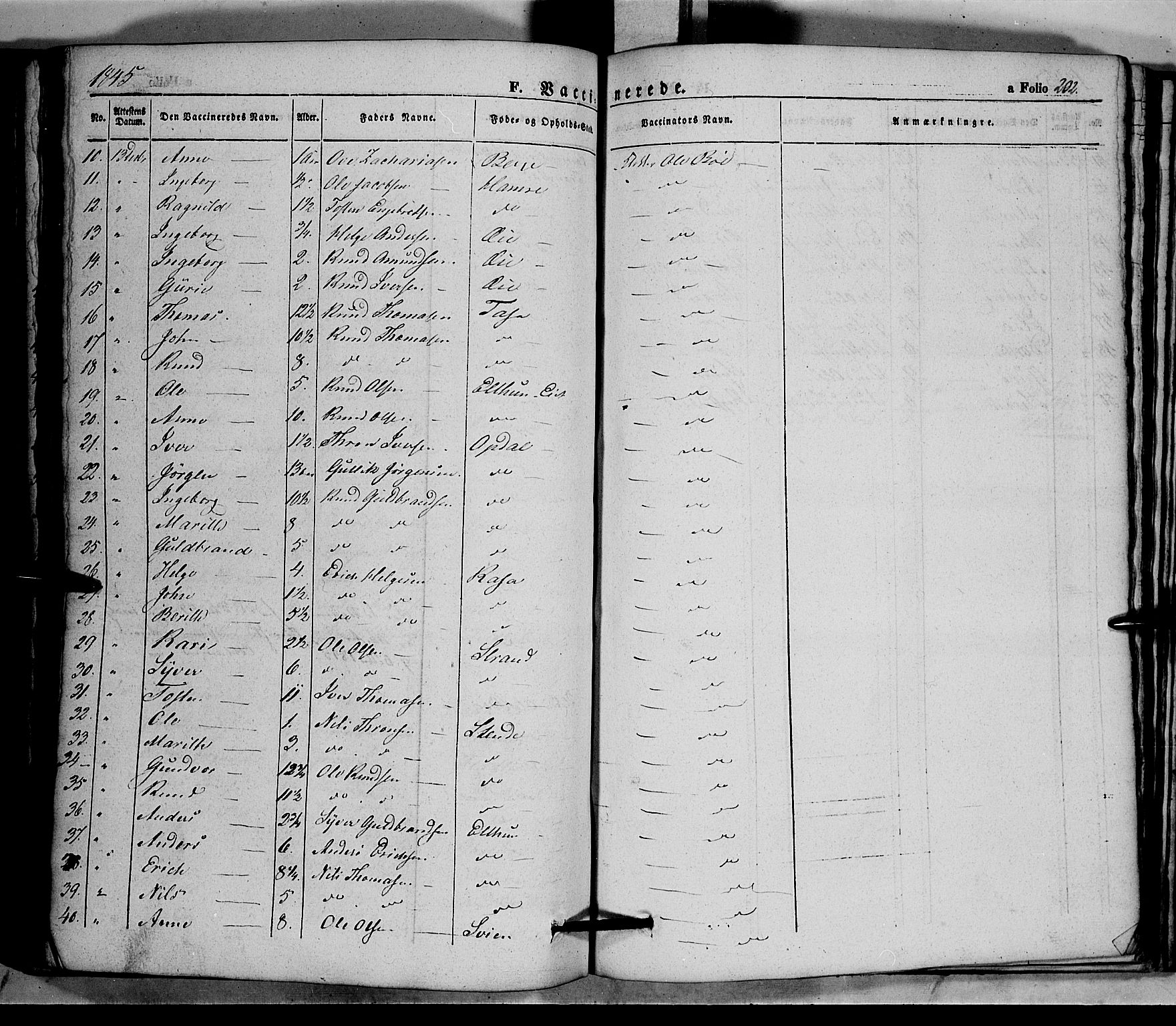 Vang prestekontor, Valdres, AV/SAH-PREST-140/H/Ha/L0005: Parish register (official) no. 5, 1831-1845, p. 202