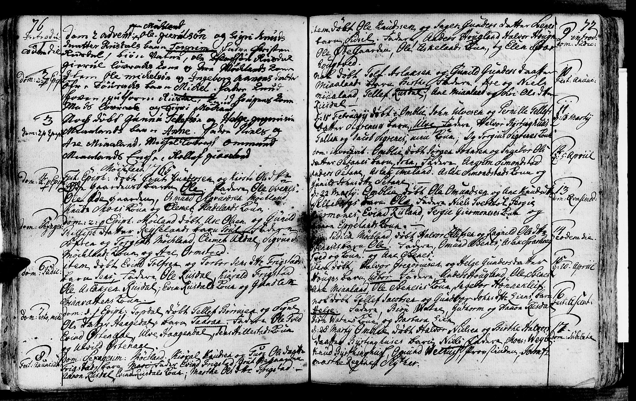 Åmli sokneprestkontor, AV/SAK-1111-0050/F/Fa/Fac/L0003: Parish register (official) no. A 3, 1756-1775, p. 76-77