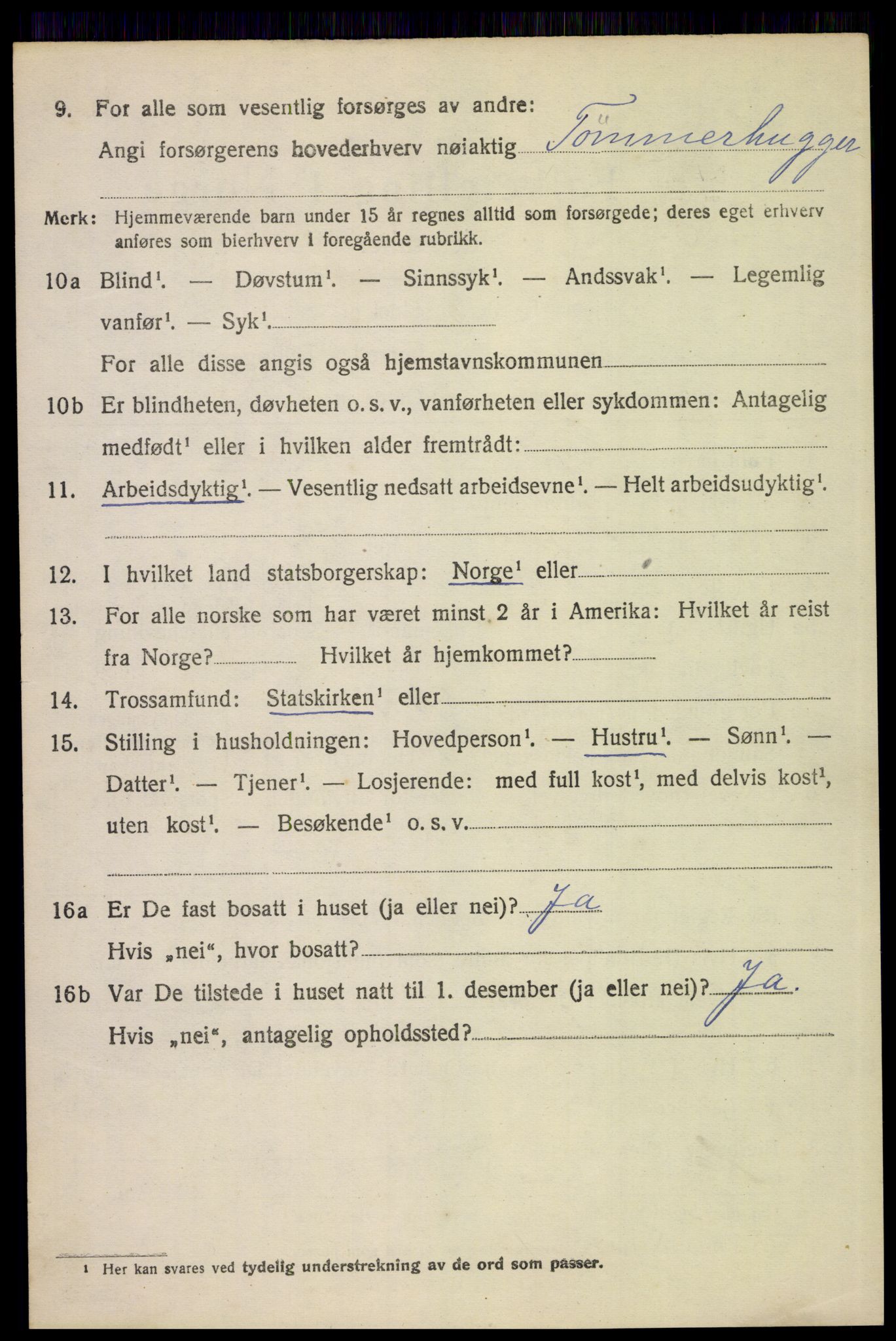 SAH, 1920 census for Elverum, 1920, p. 3779