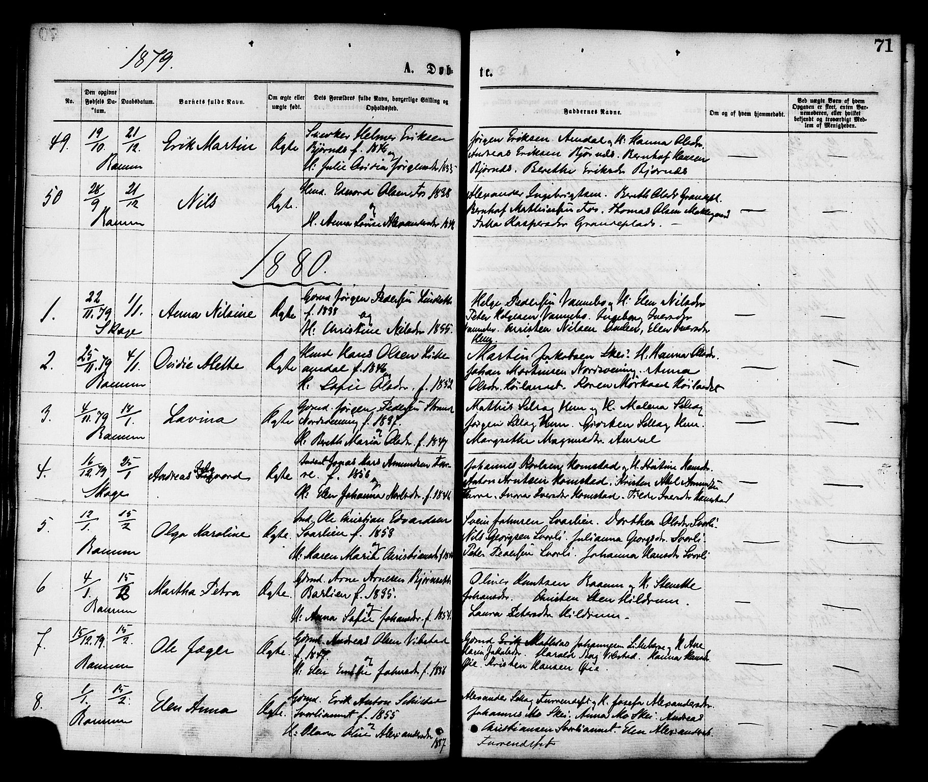 Ministerialprotokoller, klokkerbøker og fødselsregistre - Nord-Trøndelag, SAT/A-1458/764/L0554: Parish register (official) no. 764A09, 1867-1880, p. 71