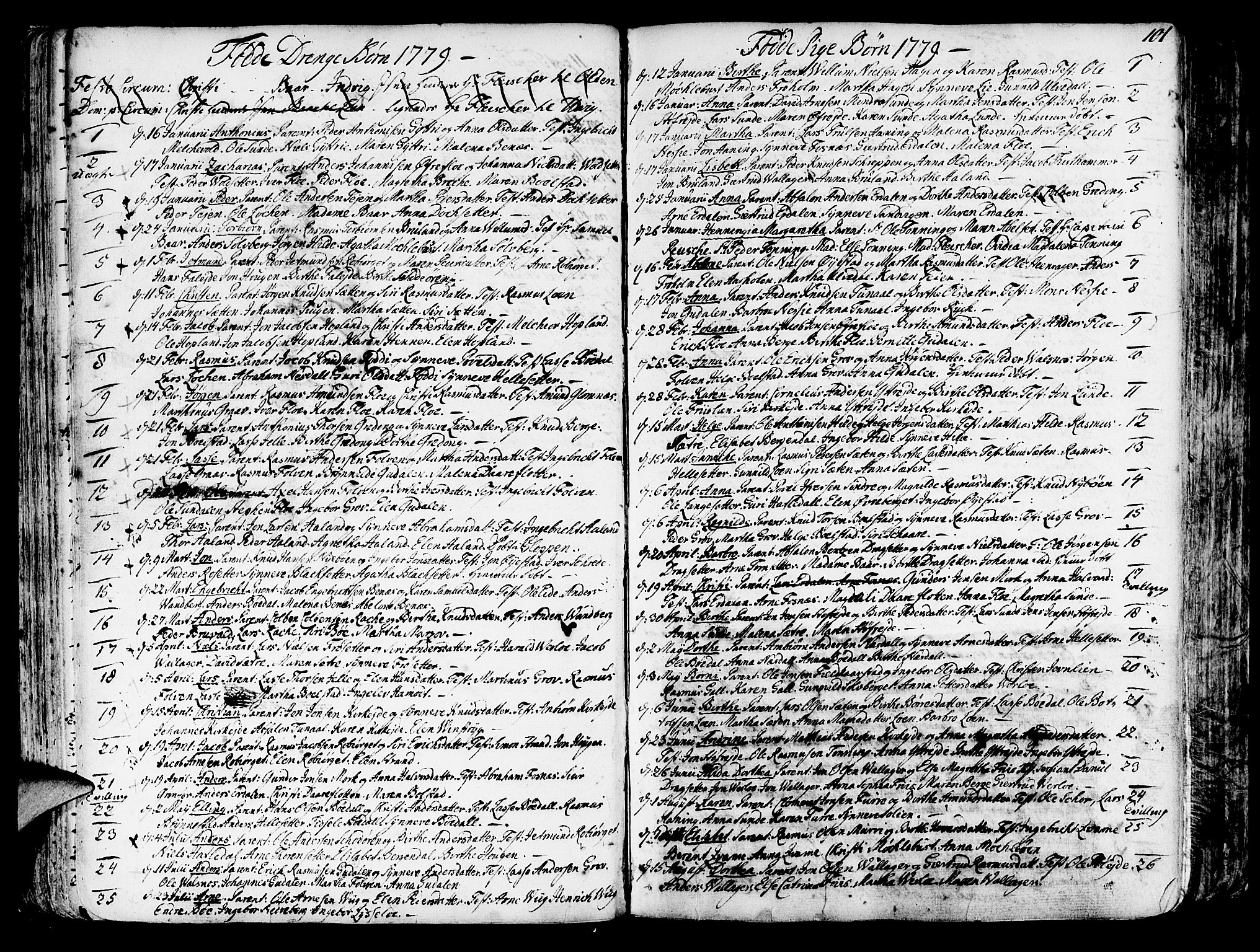 Innvik sokneprestembete, SAB/A-80501: Parish register (official) no. A 1, 1750-1816, p. 101