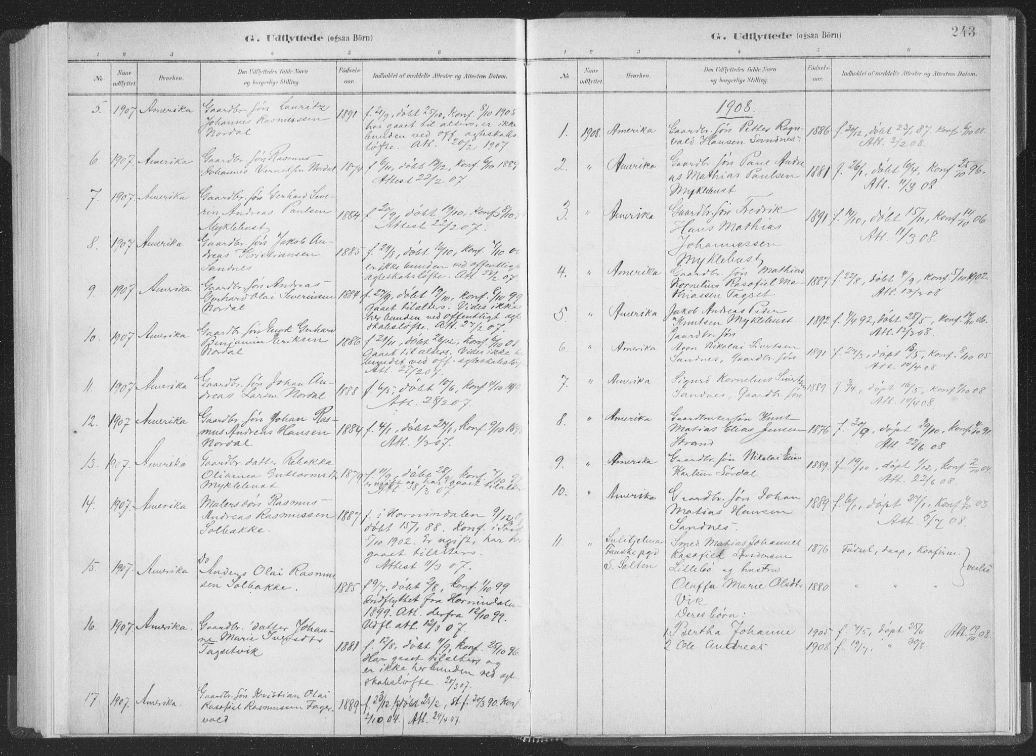 Ministerialprotokoller, klokkerbøker og fødselsregistre - Møre og Romsdal, AV/SAT-A-1454/502/L0025: Parish register (official) no. 502A03, 1885-1909, p. 243