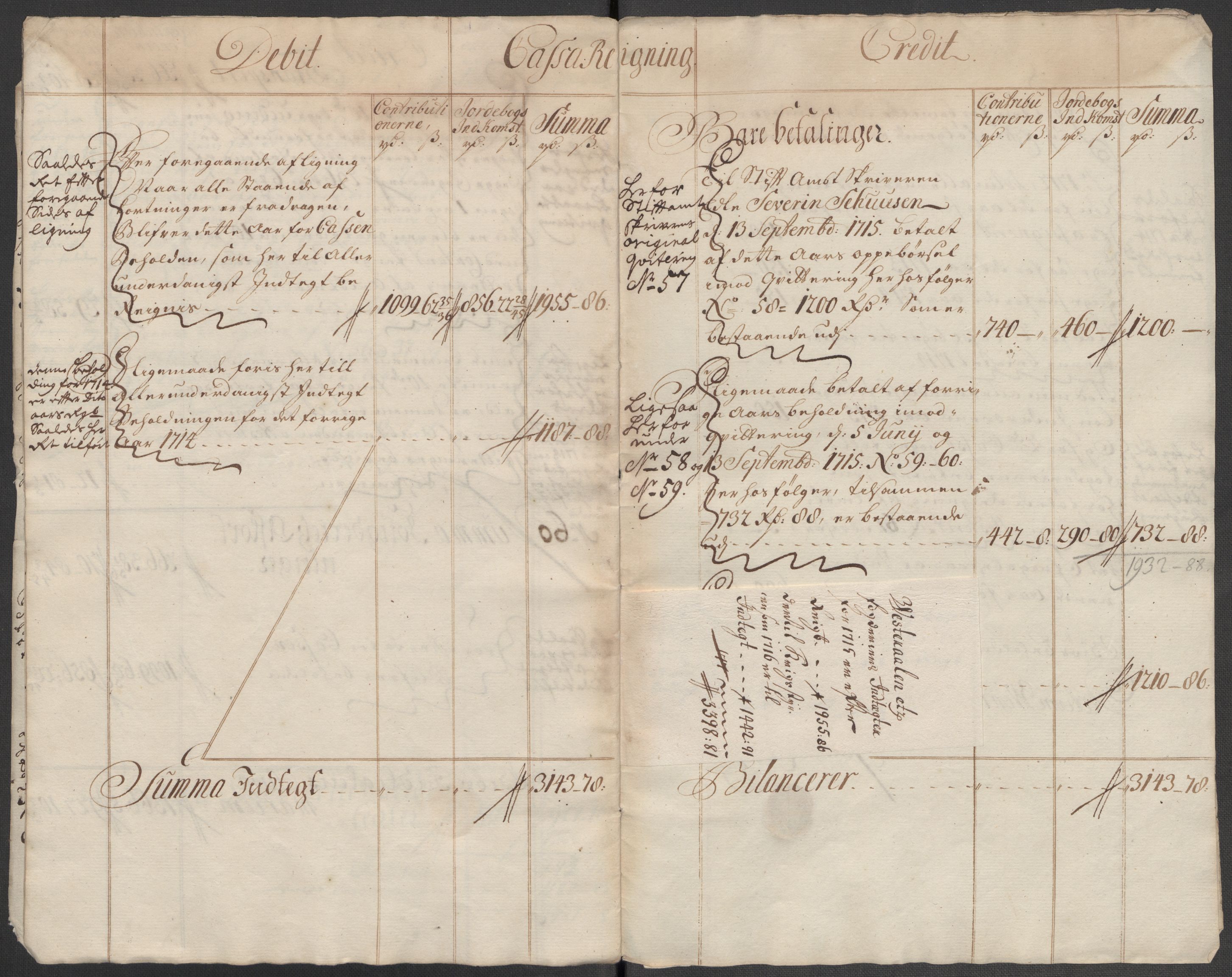 Rentekammeret inntil 1814, Reviderte regnskaper, Fogderegnskap, AV/RA-EA-4092/R67/L4681: Fogderegnskap Vesterålen, Andenes og Lofoten, 1715, p. 14