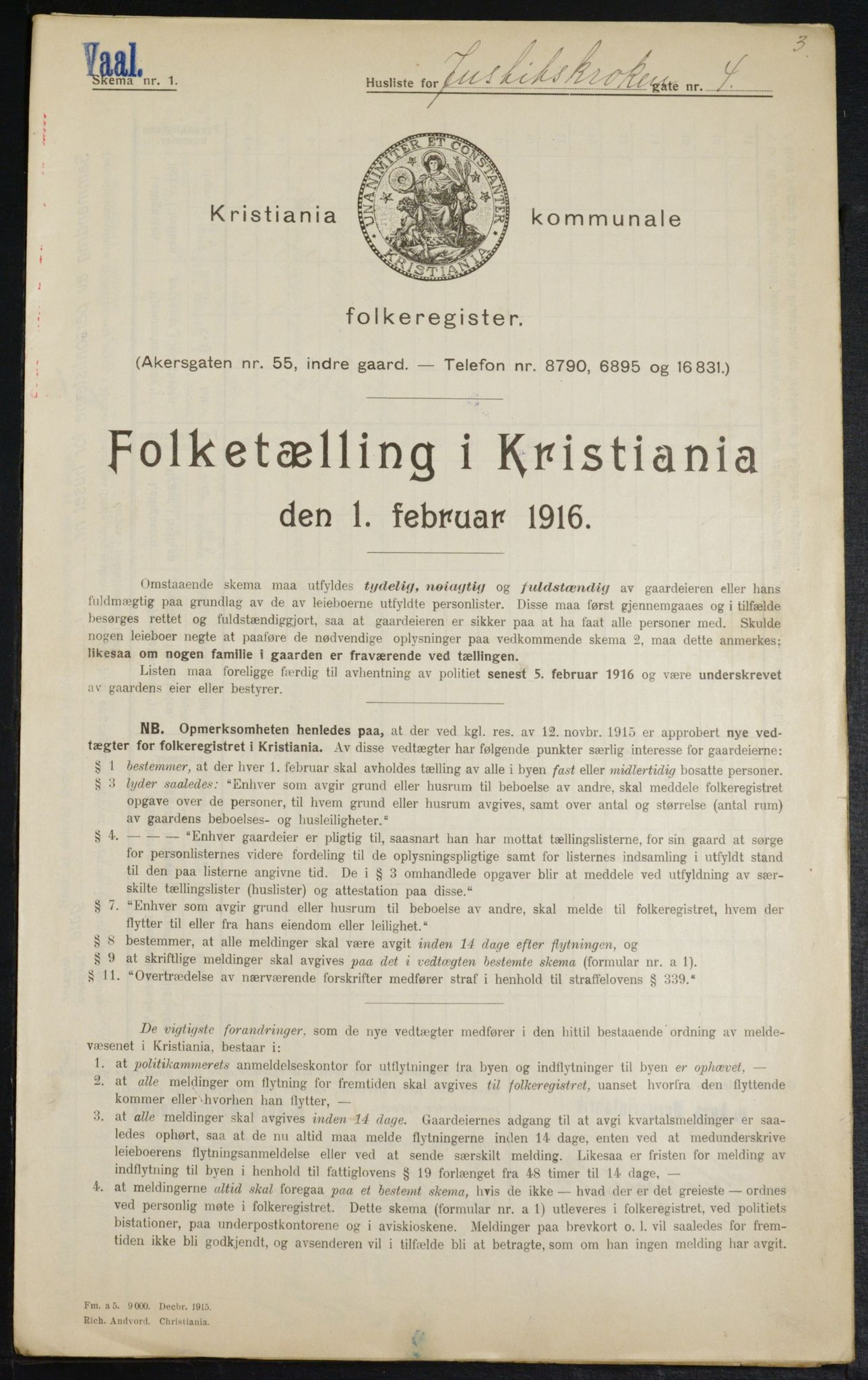 OBA, Municipal Census 1916 for Kristiania, 1916, p. 48777