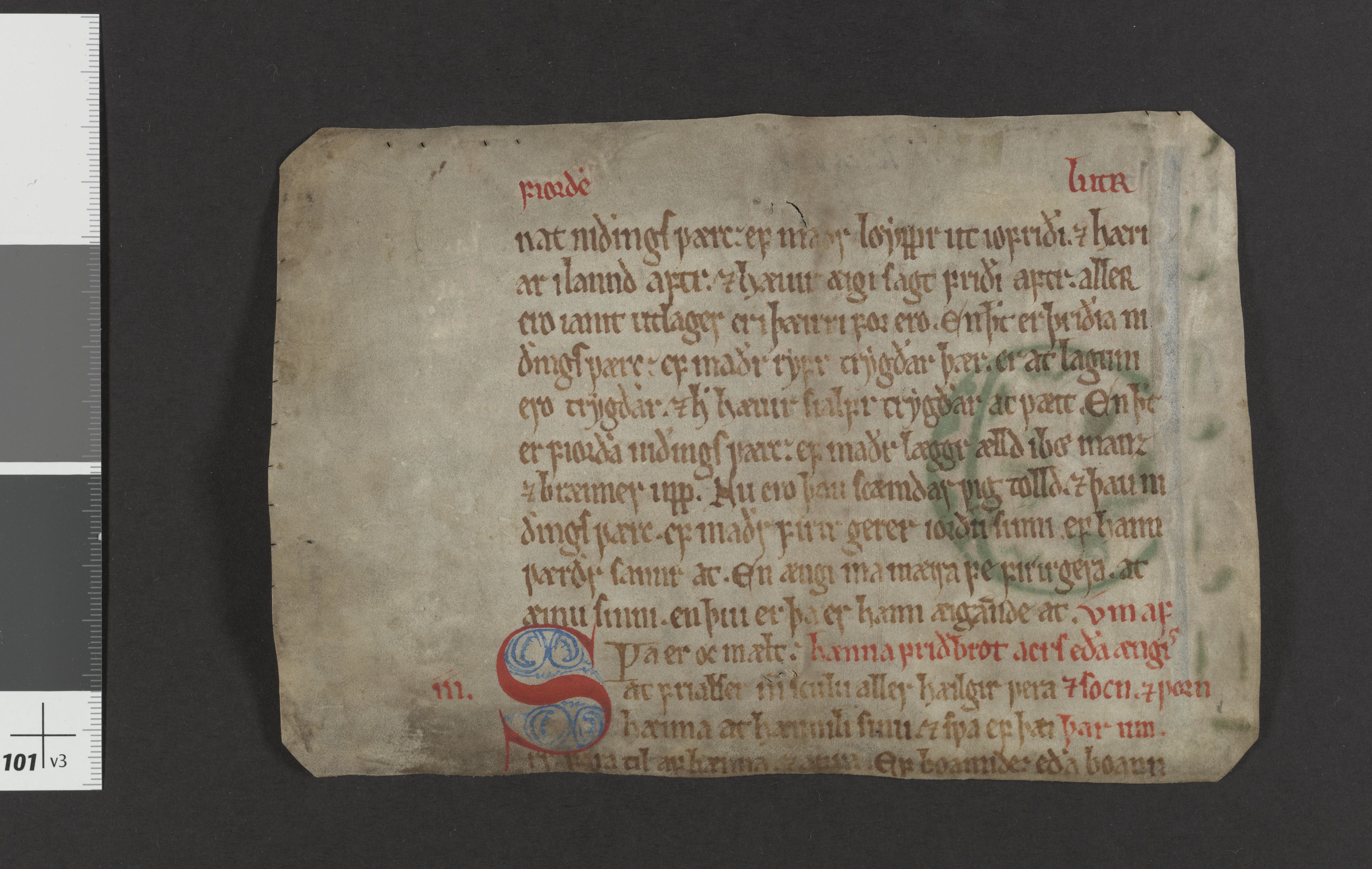 Riksarkivets diplomsamling, AV/RA-EA-5965/F26/L0001: Norrøne membranfragmenter bestand 1, 1100-1536, p. 24