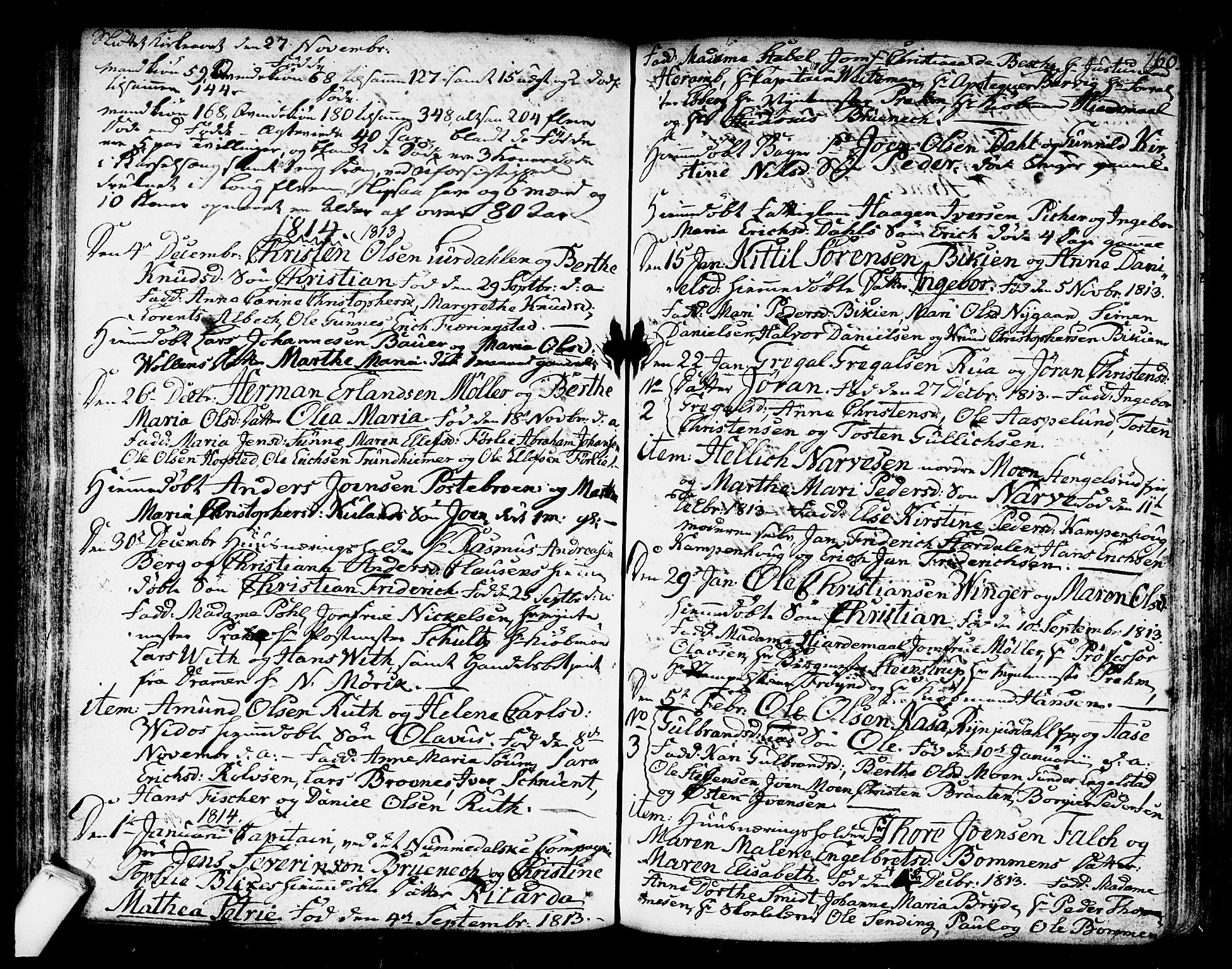 Kongsberg kirkebøker, SAKO/A-22/F/Fa/L0007: Parish register (official) no. I 7, 1795-1816, p. 160