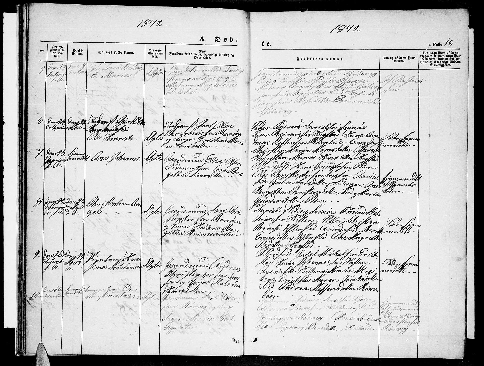 Ministerialprotokoller, klokkerbøker og fødselsregistre - Nordland, AV/SAT-A-1459/872/L1045: Parish register (copy) no. 872C01, 1840-1851, p. 16