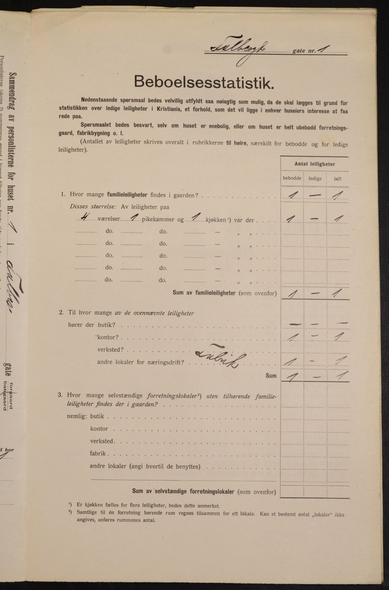 OBA, Municipal Census 1913 for Kristiania, 1913, p. 23290