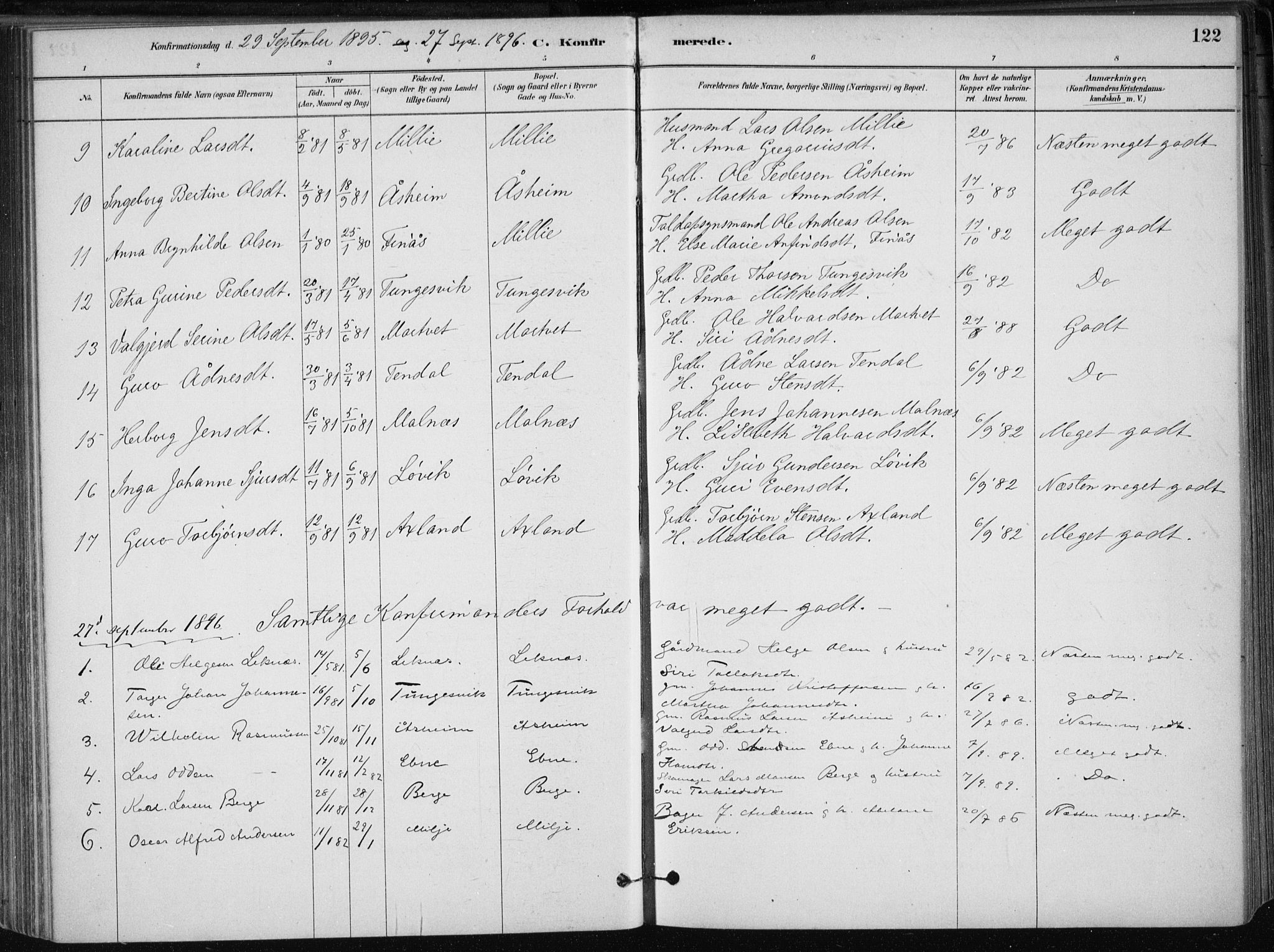 Skånevik sokneprestembete, AV/SAB-A-77801/H/Haa: Parish register (official) no. B 1, 1879-1914, p. 122