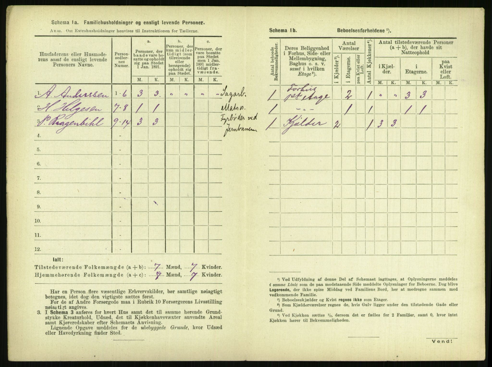 RA, 1891 census for 0806 Skien, 1891, p. 1573