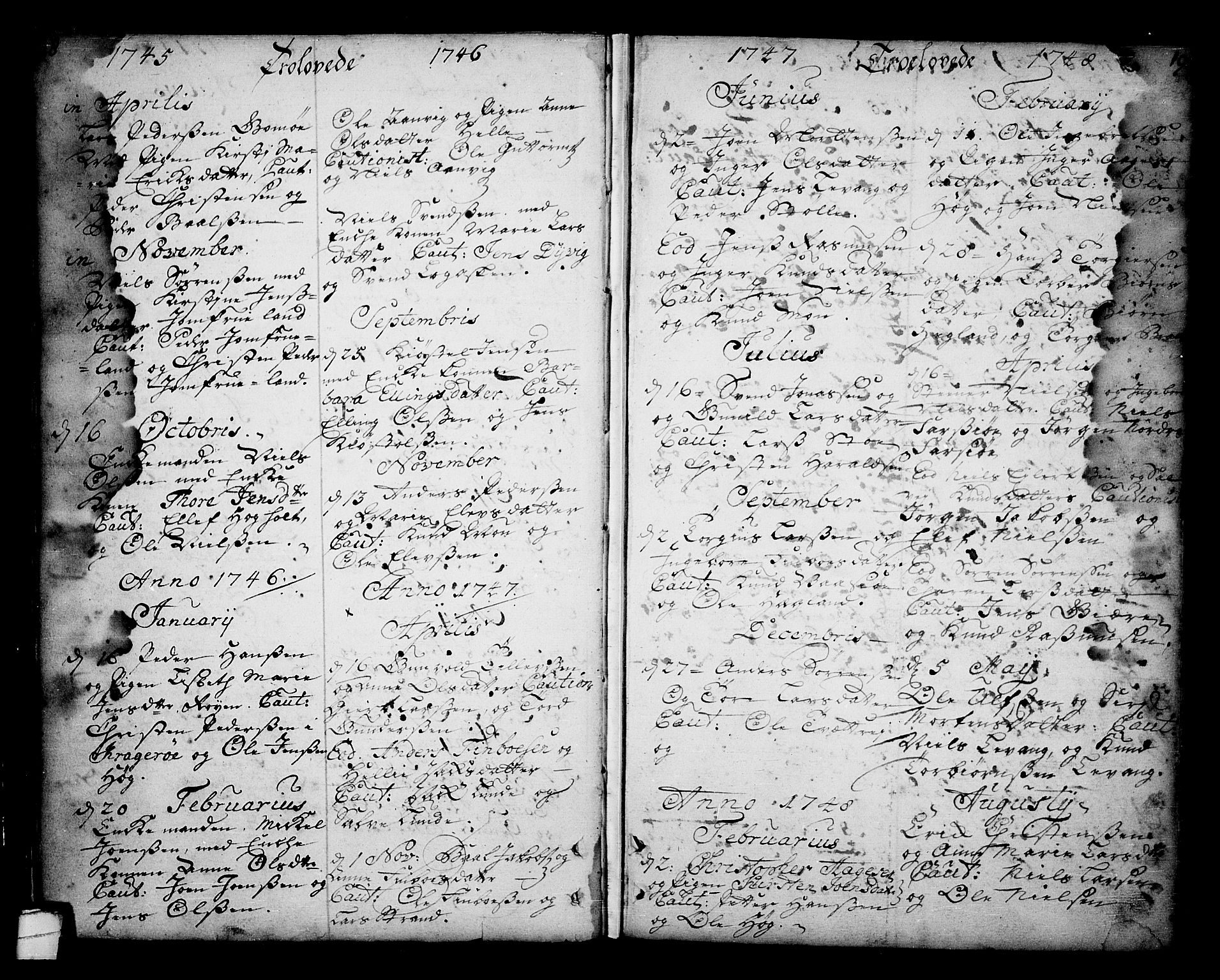 Sannidal kirkebøker, AV/SAKO-A-296/F/Fa/L0001: Parish register (official) no. 1, 1702-1766, p. 18-19