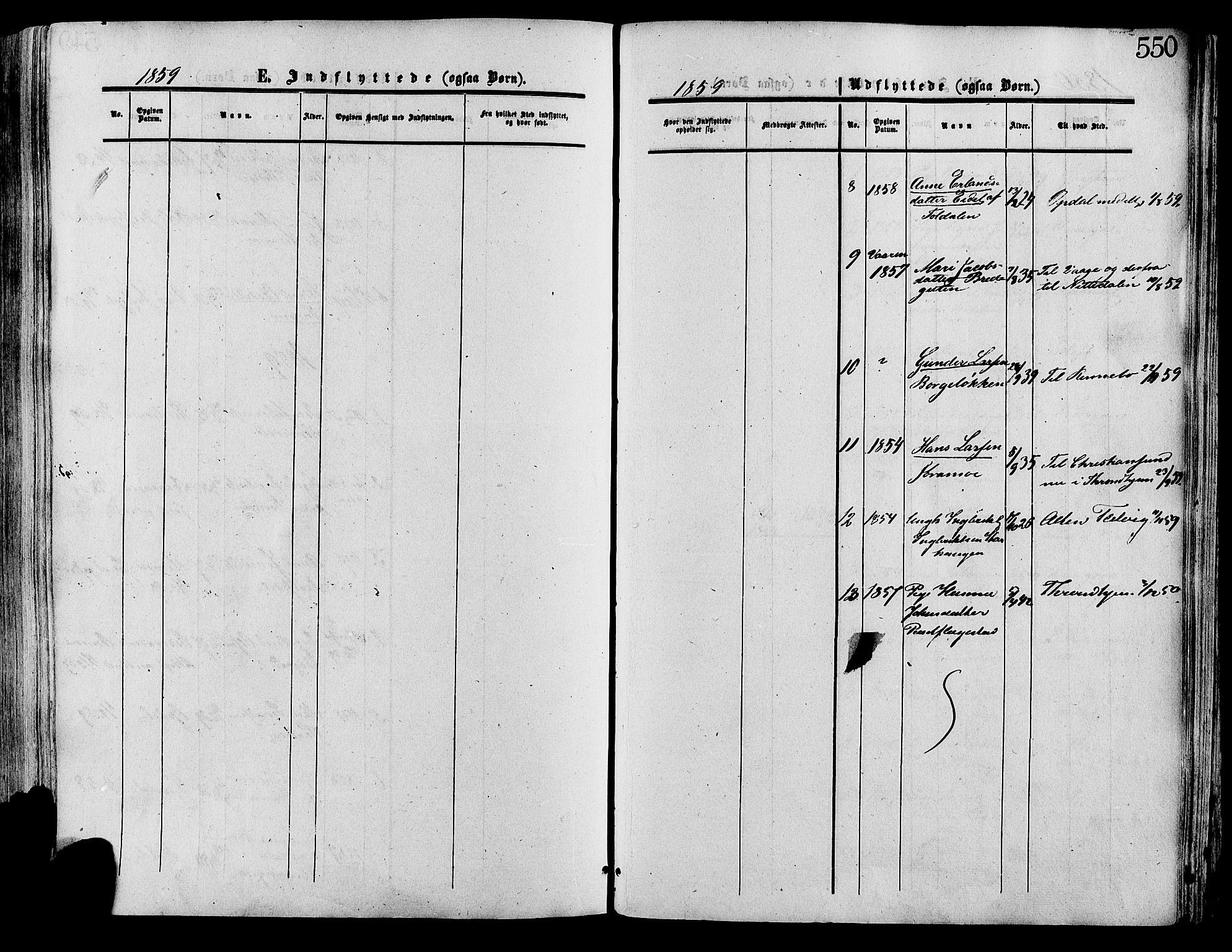 Lesja prestekontor, SAH/PREST-068/H/Ha/Haa/L0008: Parish register (official) no. 8, 1854-1880, p. 550