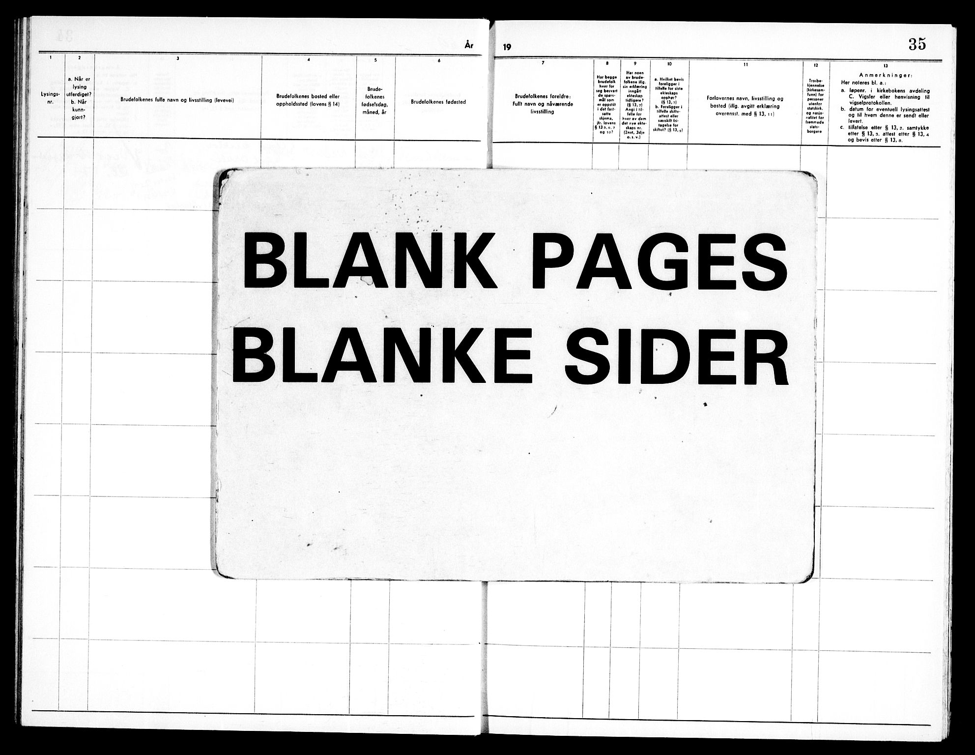 Sofienberg prestekontor kirkebøker, AV/SAO-A-11559/H/Ha/L0001: Banns register no. 1, 1966-1969, p. 35