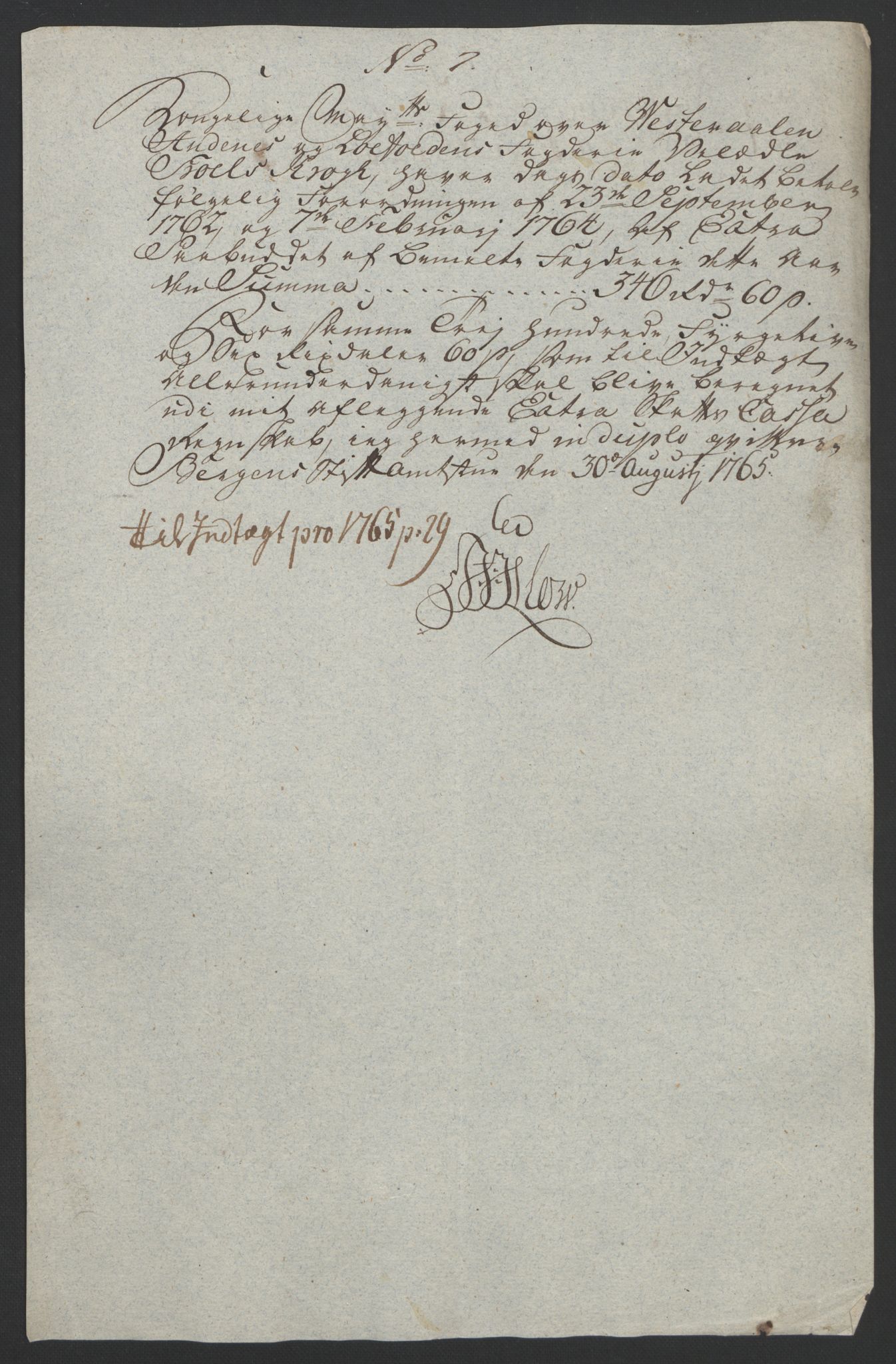 Rentekammeret inntil 1814, Reviderte regnskaper, Fogderegnskap, RA/EA-4092/R67/L4747: Ekstraskatten Vesterålen, Andenes og Lofoten, 1762-1766, p. 435