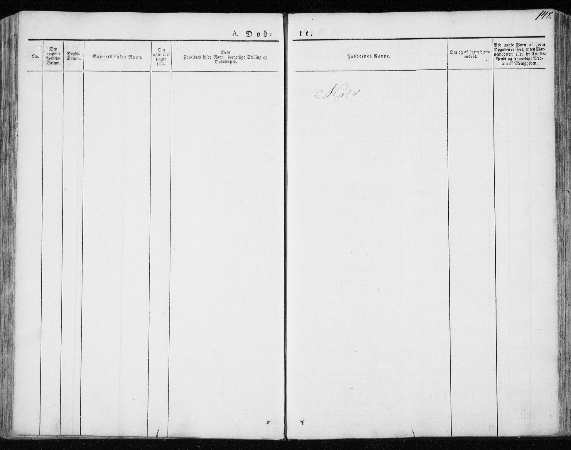 Ministerialprotokoller, klokkerbøker og fødselsregistre - Sør-Trøndelag, AV/SAT-A-1456/691/L1069: Parish register (official) no. 691A04, 1826-1841, p. 148