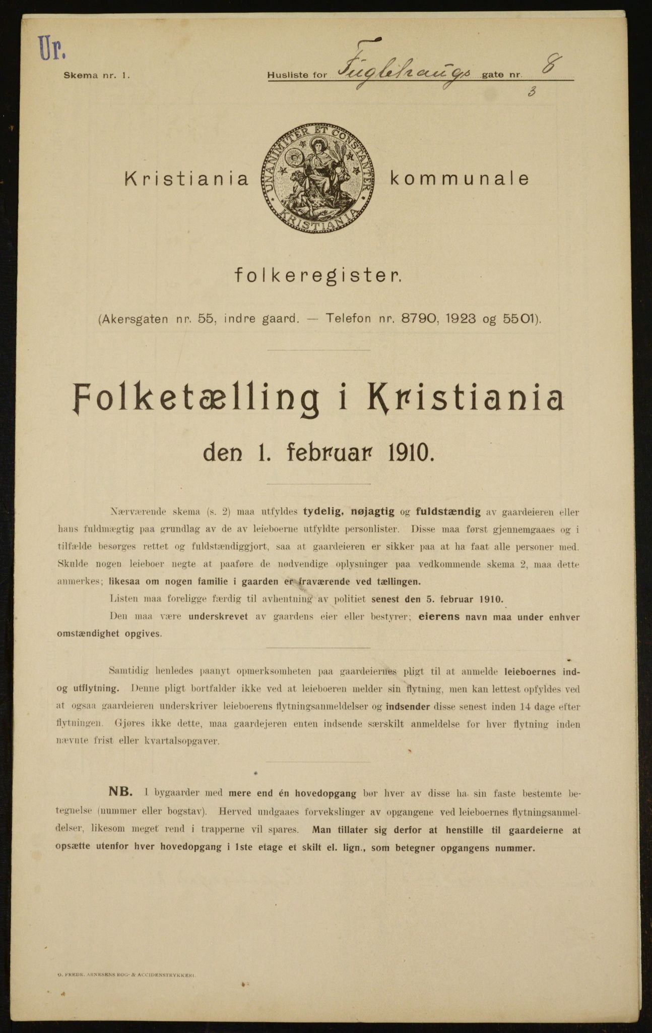 OBA, Municipal Census 1910 for Kristiania, 1910, p. 26992