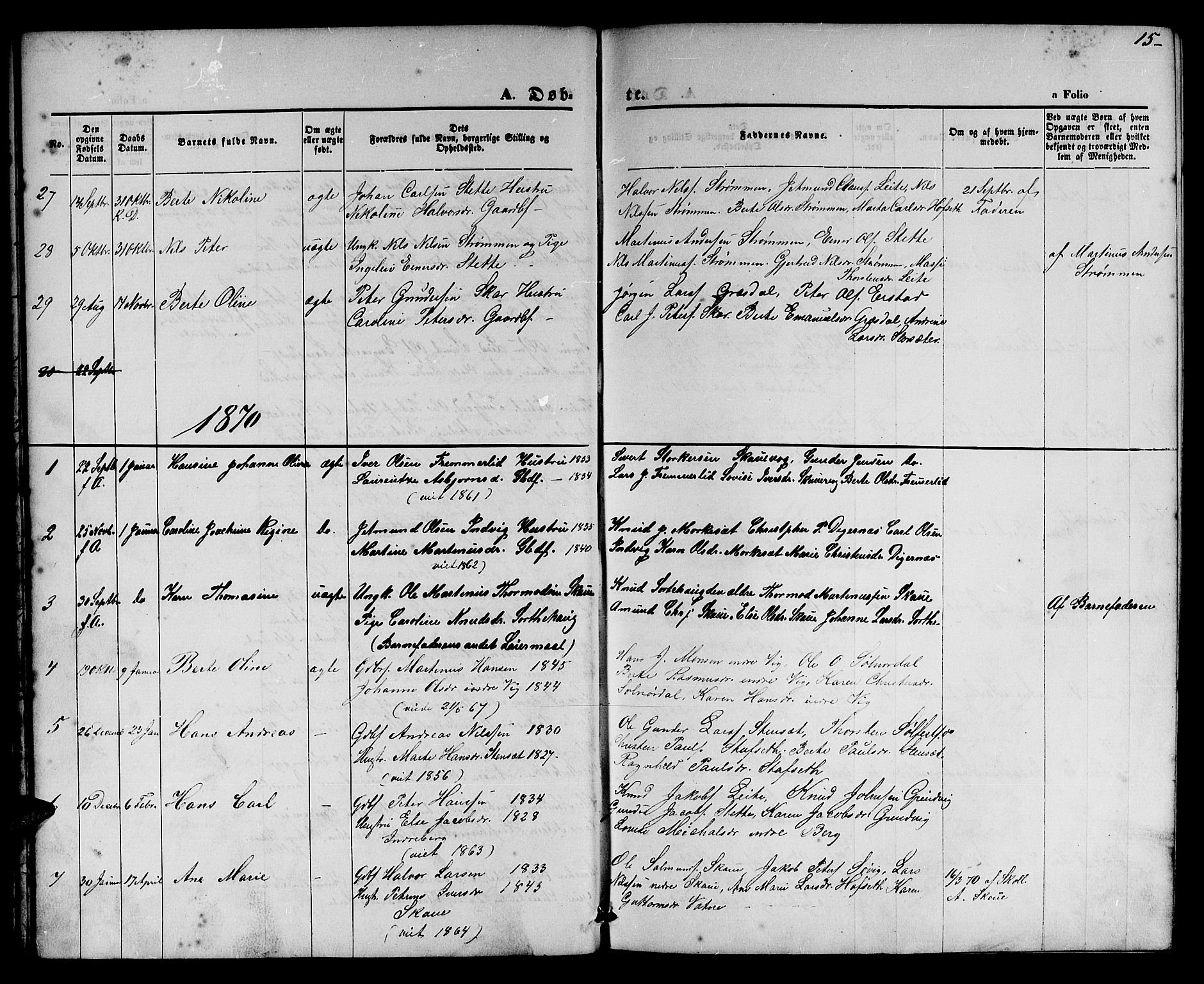 Ministerialprotokoller, klokkerbøker og fødselsregistre - Møre og Romsdal, AV/SAT-A-1454/524/L0364: Parish register (copy) no. 524C05, 1865-1879, p. 15