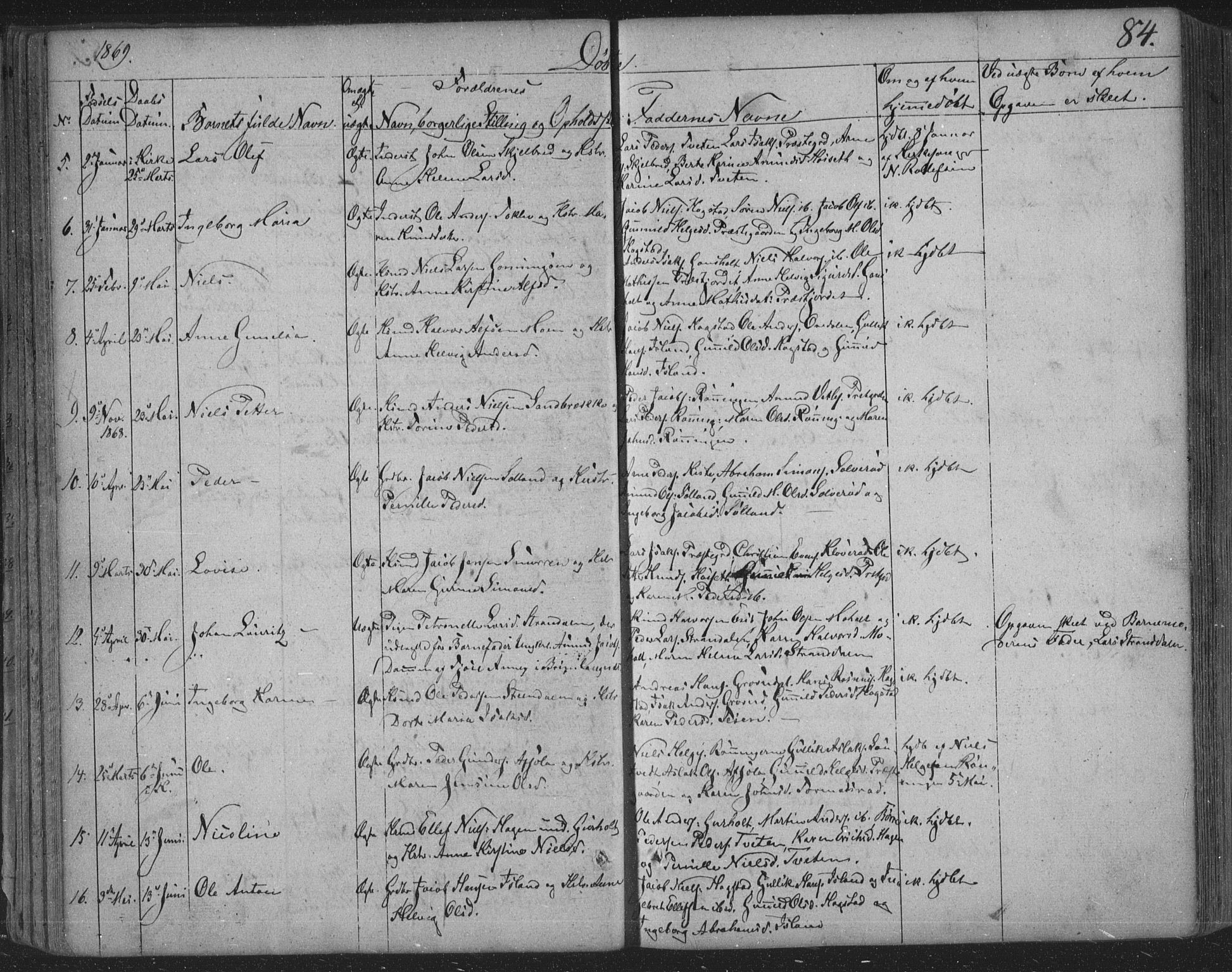 Siljan kirkebøker, SAKO/A-300/F/Fa/L0001: Parish register (official) no. 1, 1831-1870, p. 84