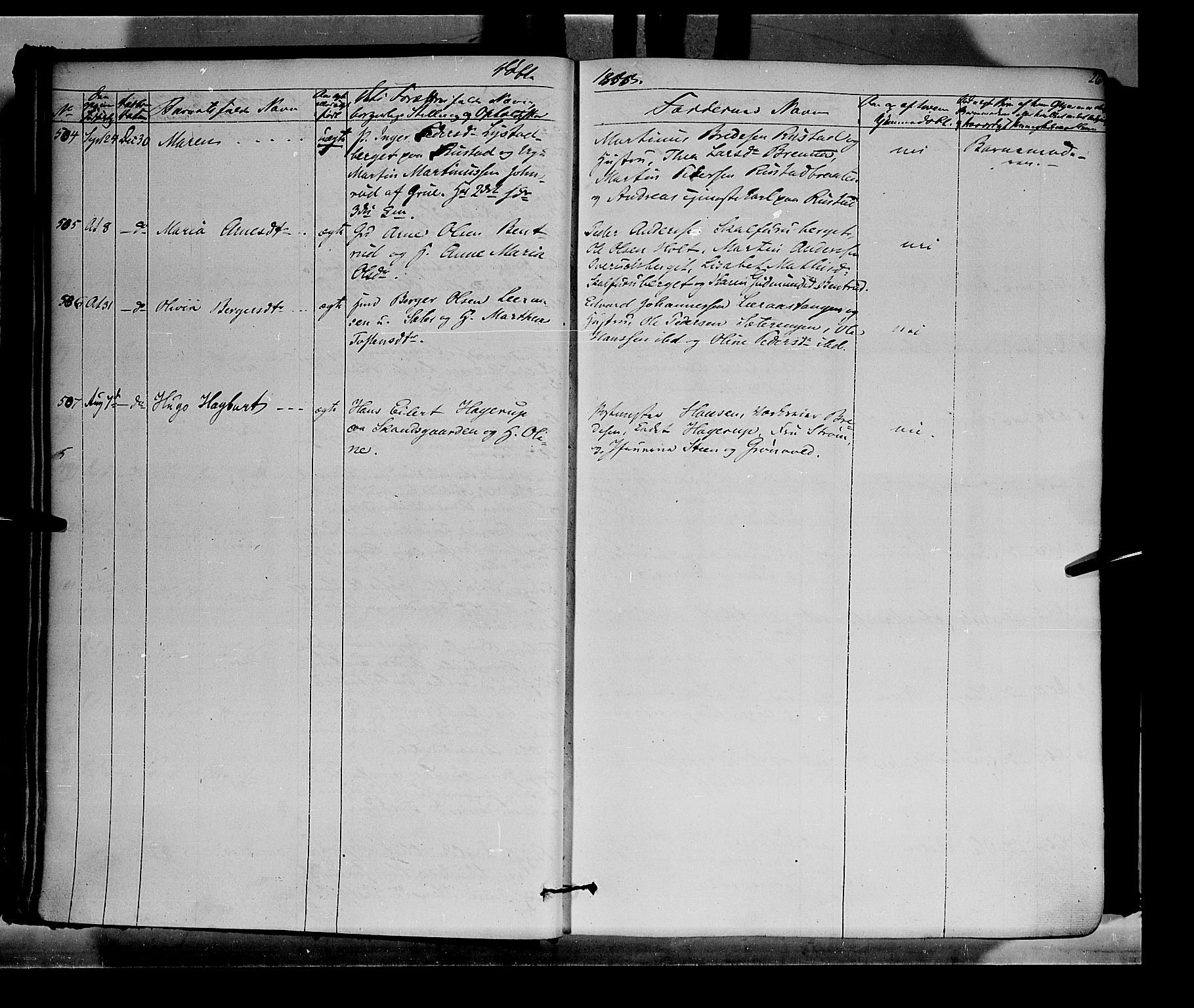 Vinger prestekontor, SAH/PREST-024/H/Ha/Haa/L0010: Parish register (official) no. 10, 1855-1861, p. 26