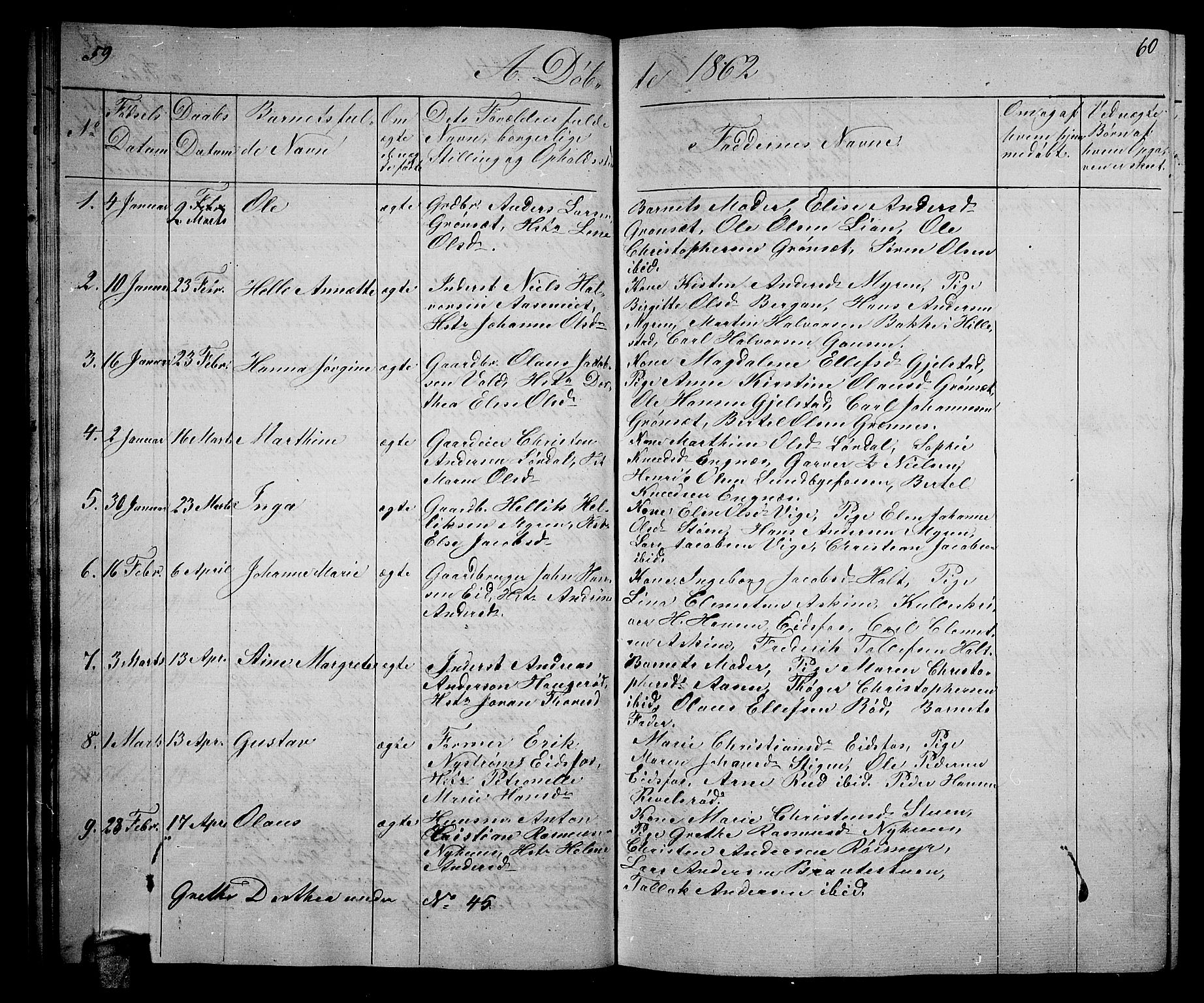Hof kirkebøker, SAKO/A-64/G/Ga/L0002: Parish register (copy) no. I 2, 1859-1873, p. 59-60