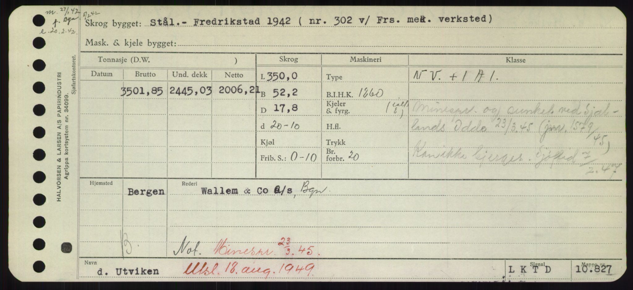 Sjøfartsdirektoratet med forløpere, Skipsmålingen, RA/S-1627/H/Hd/L0040: Fartøy, U-Ve, p. 185