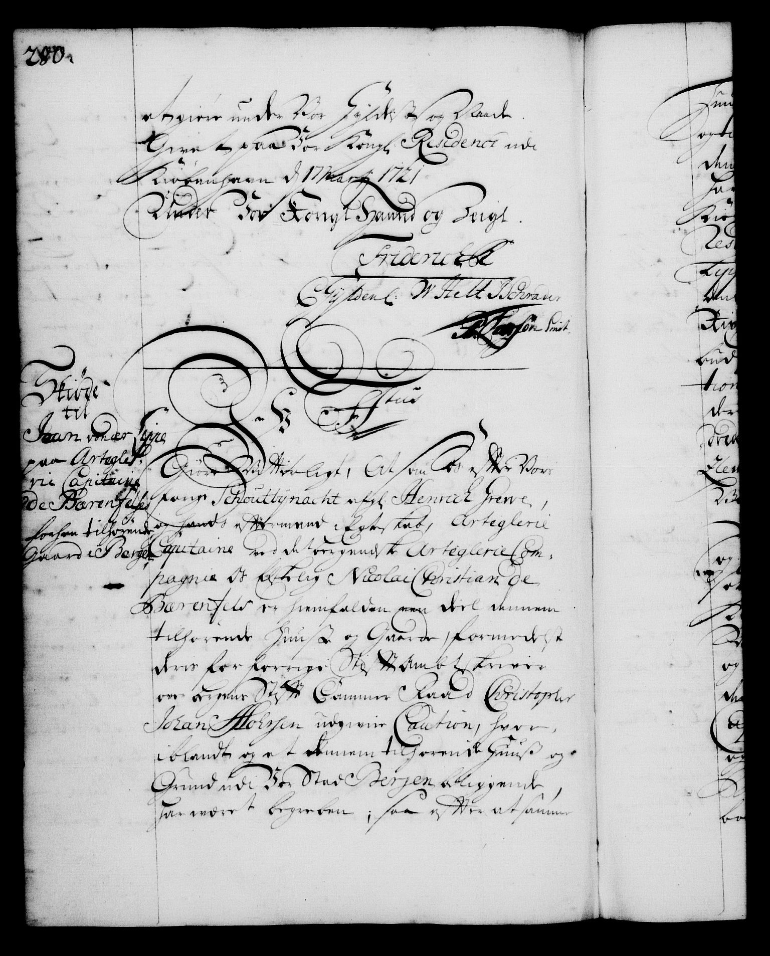Rentekammeret, Kammerkanselliet, RA/EA-3111/G/Gg/Gga/L0001: Norsk ekspedisjonsprotokoll med register (merket RK 53.1), 1720-1723, p. 280