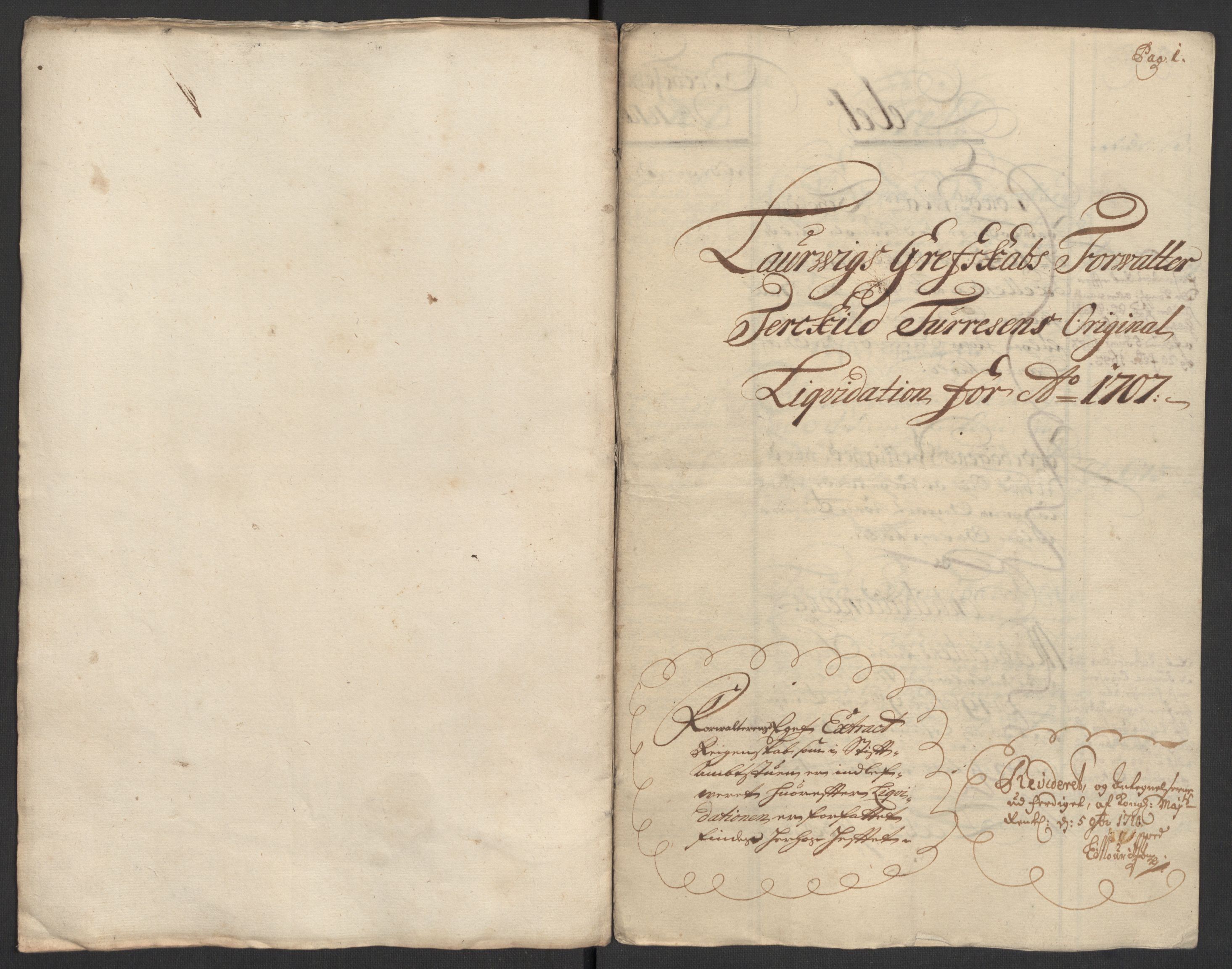 Rentekammeret inntil 1814, Reviderte regnskaper, Fogderegnskap, AV/RA-EA-4092/R33/L1980: Fogderegnskap Larvik grevskap, 1707-1708, p. 10