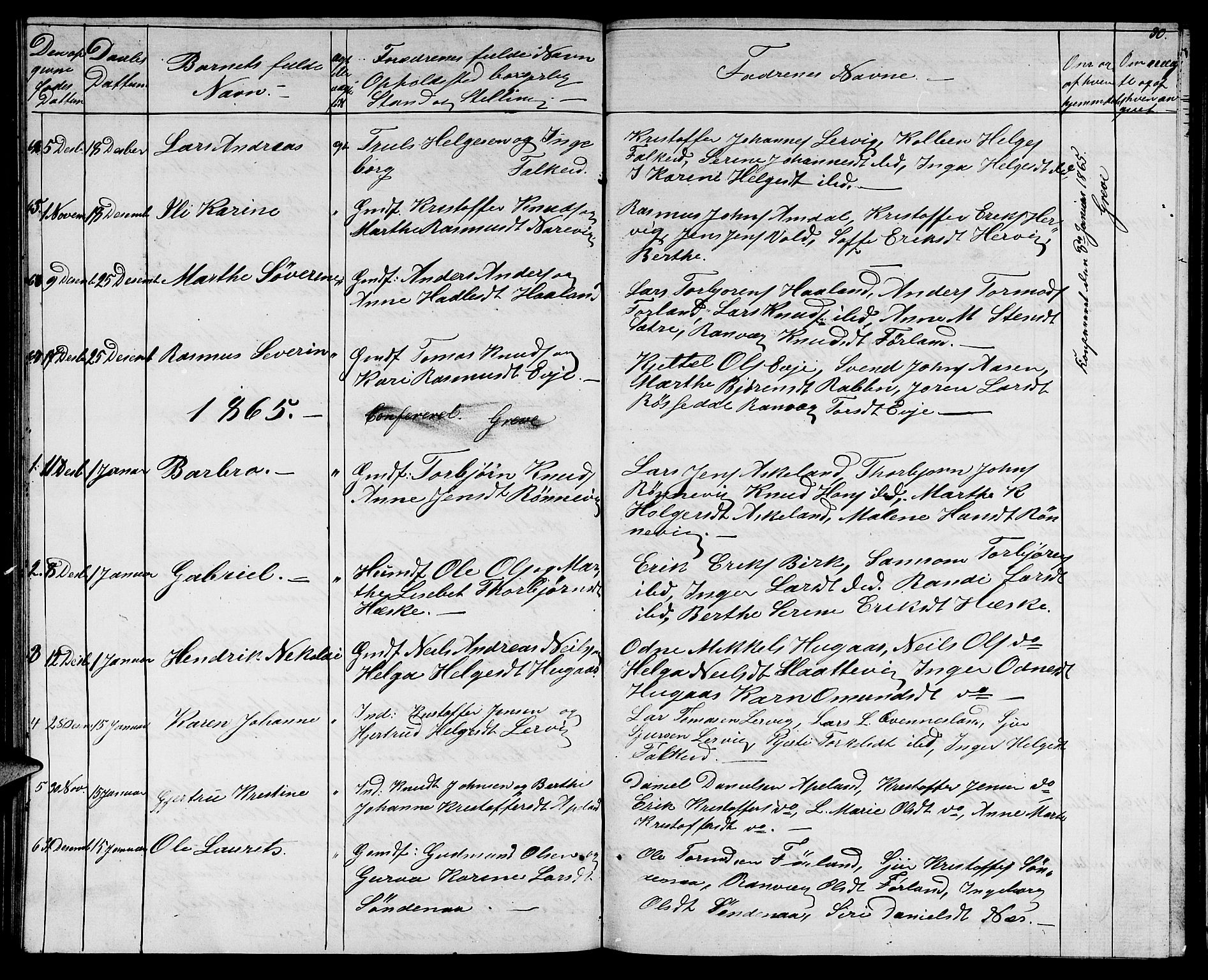 Tysvær sokneprestkontor, SAST/A -101864/H/Ha/Hab/L0002: Parish register (copy) no. B 2, 1852-1868, p. 90