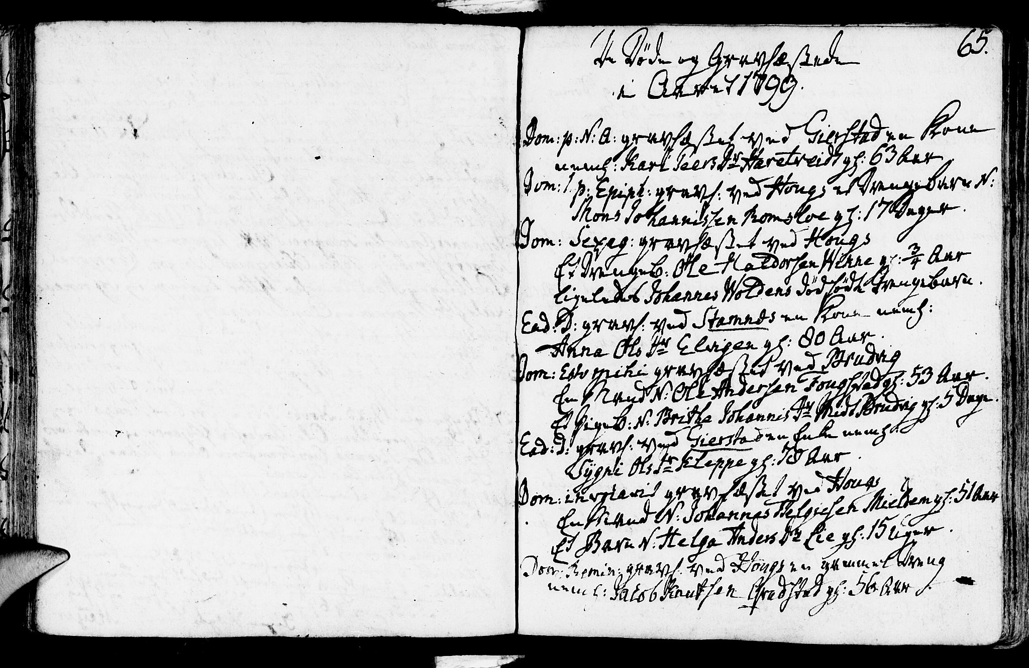 Haus sokneprestembete, SAB/A-75601/H/Haa: Parish register (official) no. A 11, 1796-1816, p. 65