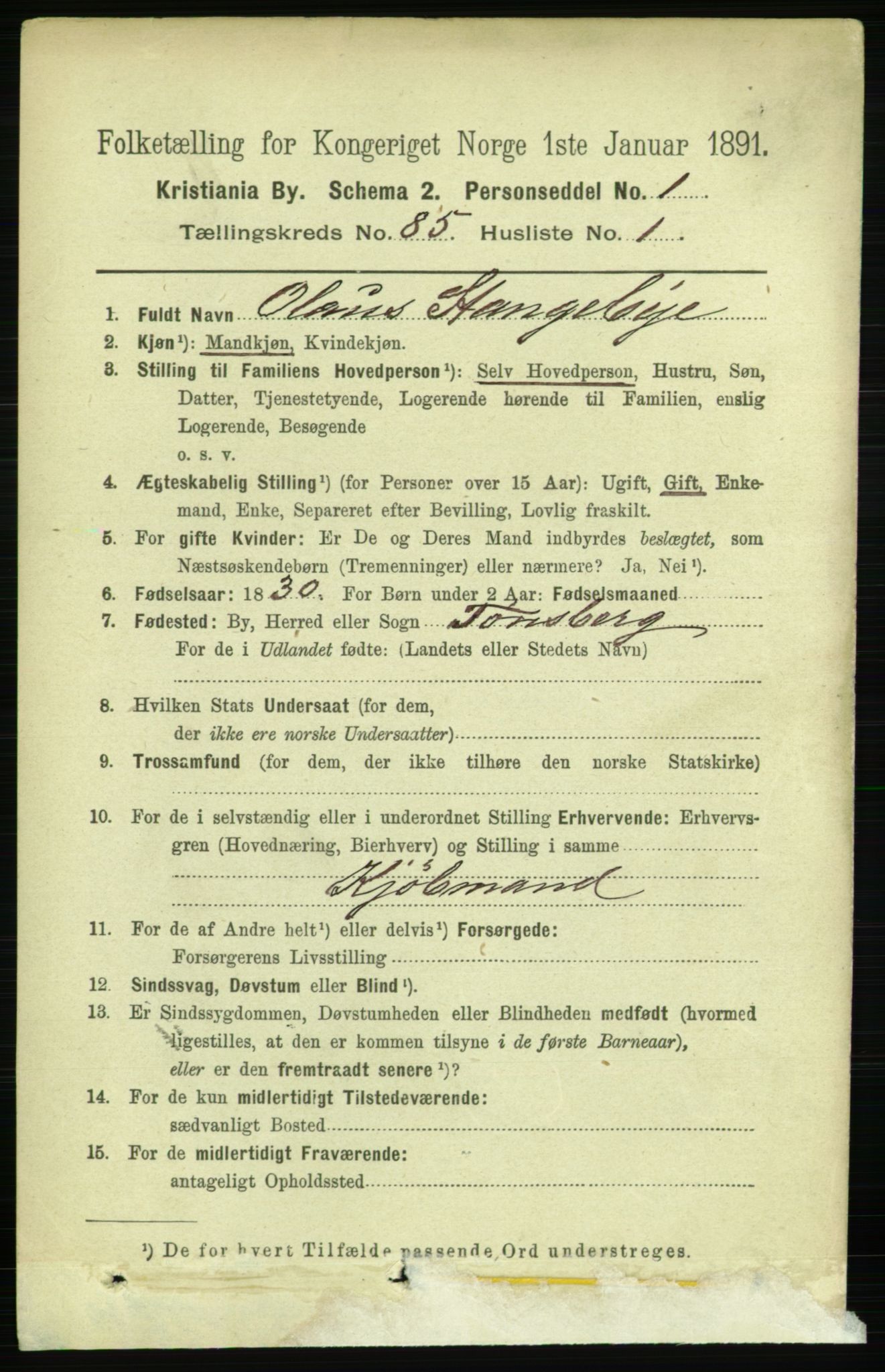 RA, 1891 census for 0301 Kristiania, 1891, p. 42824