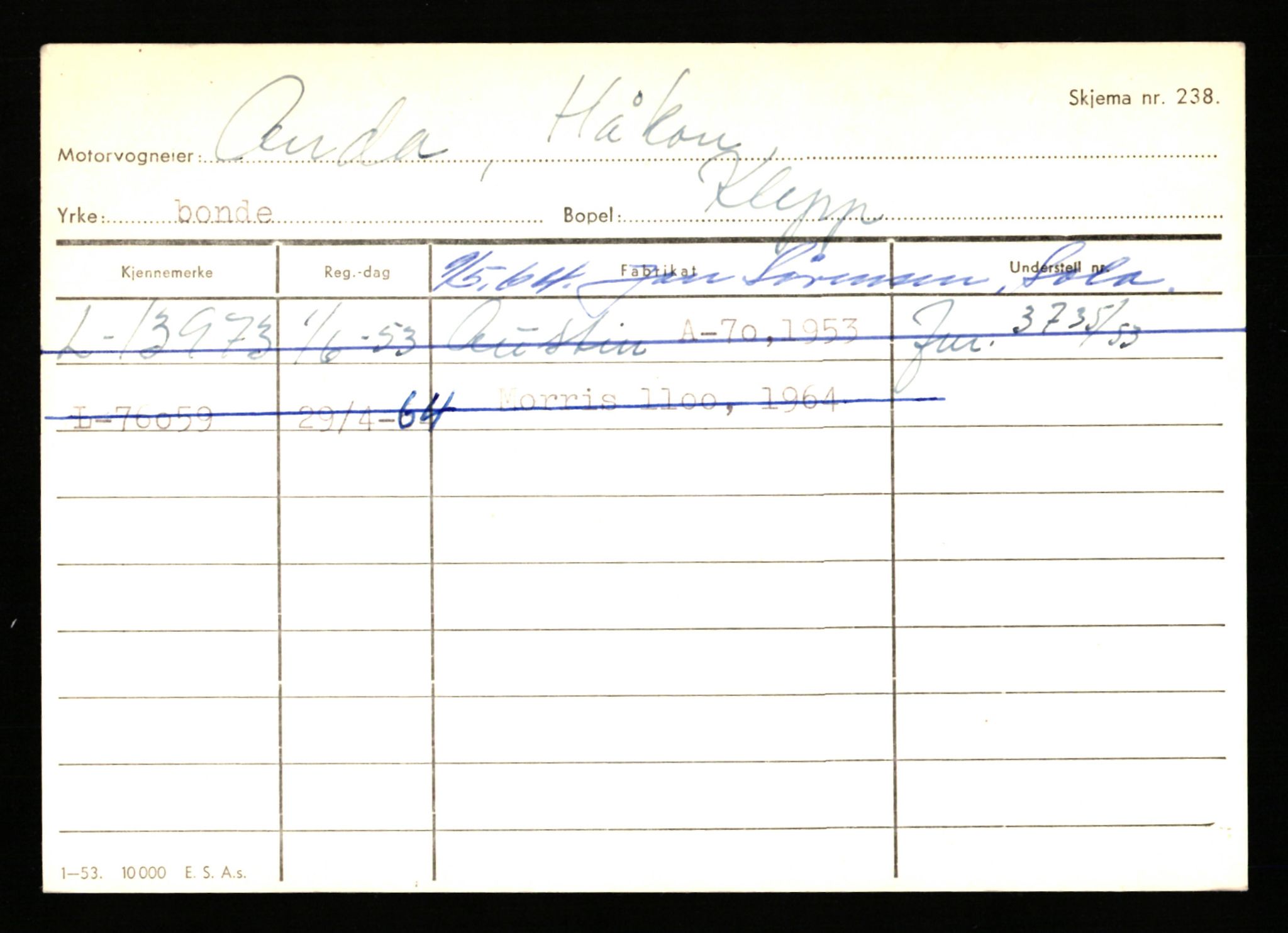 Stavanger trafikkstasjon, SAST/A-101942/0/H/L0001: Abarbanell - Askerud, 1930-1971, p. 943