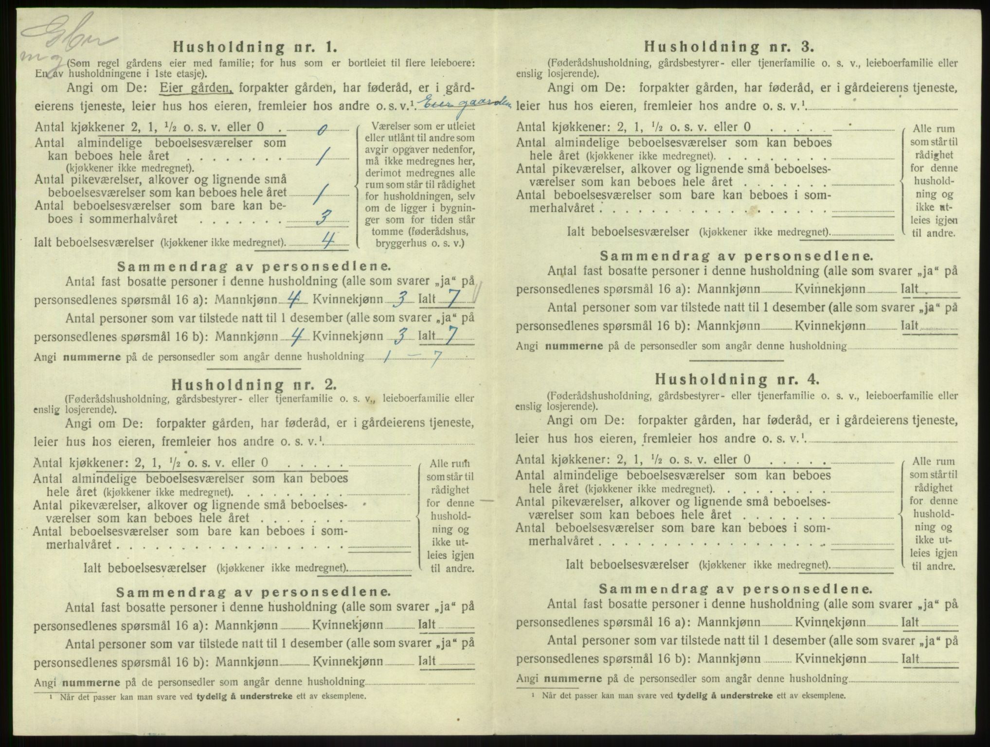 SAB, 1920 census for Fjaler, 1920, p. 596