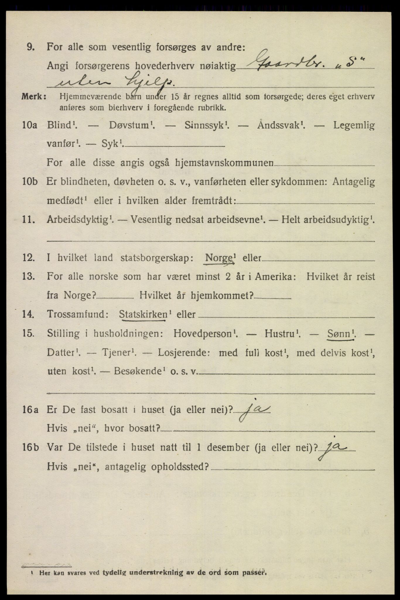 SAK, 1920 census for Herad, 1920, p. 1753