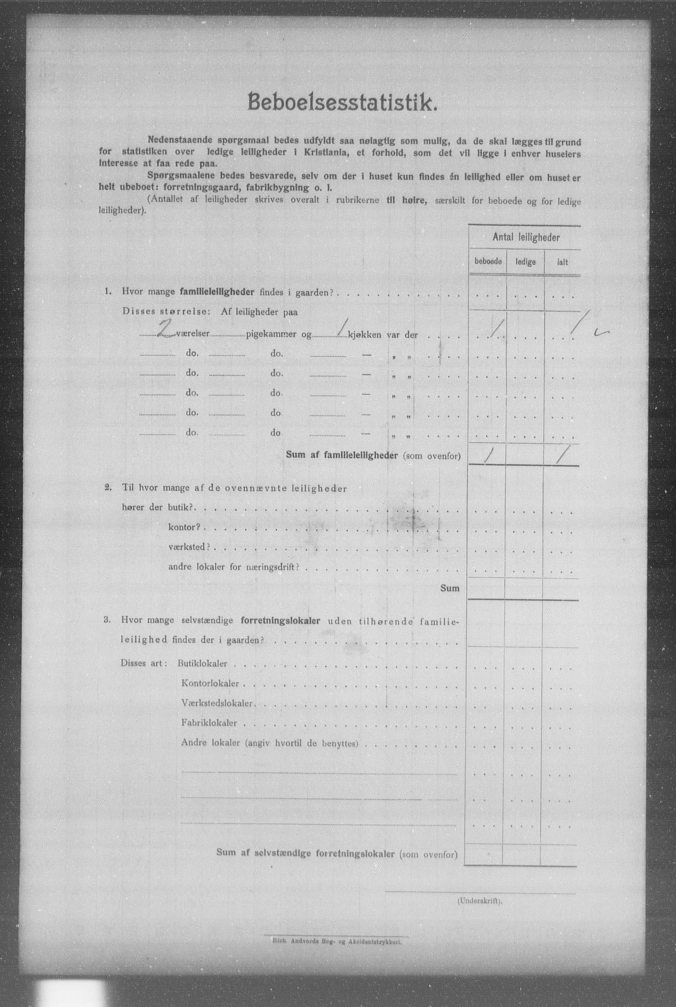 OBA, Municipal Census 1904 for Kristiania, 1904, p. 3052