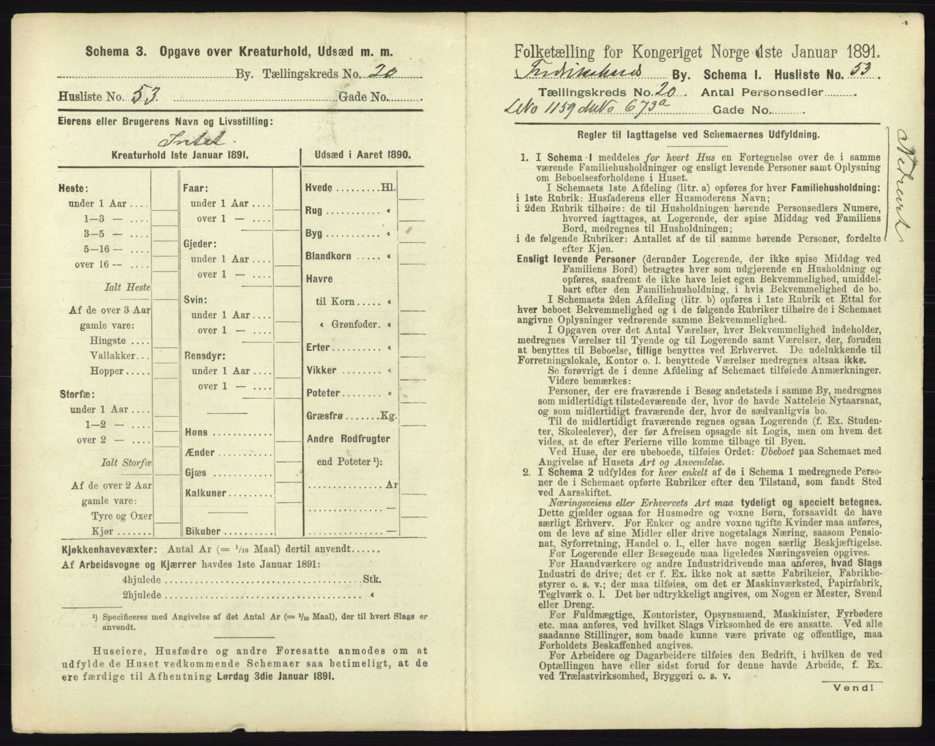 RA, 1891 census for 0101 Fredrikshald, 1891, p. 1850