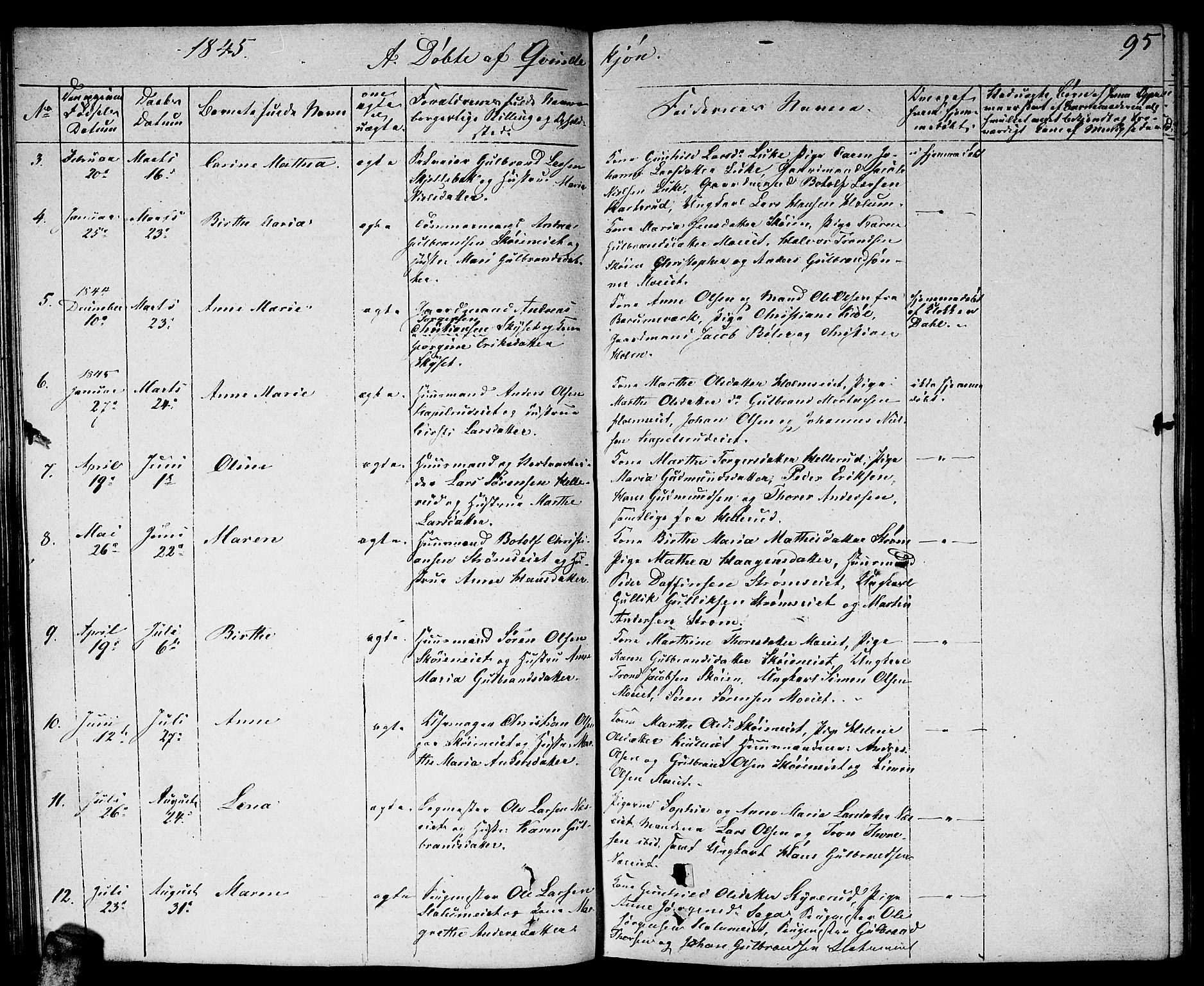 Nittedal prestekontor Kirkebøker, AV/SAO-A-10365a/F/Fa/L0004: Parish register (official) no. I 4, 1836-1849, p. 95