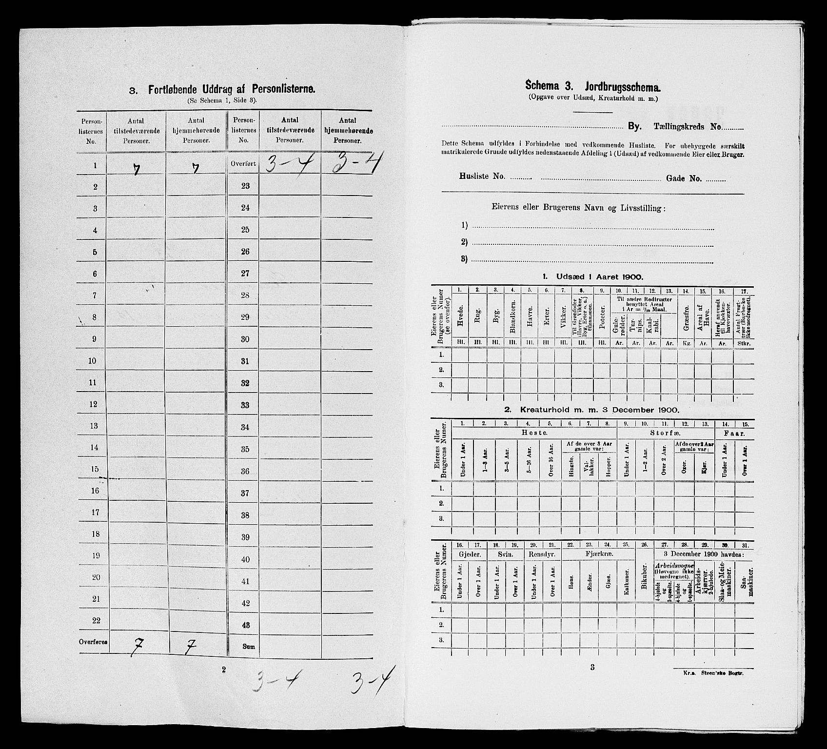 SAST, 1900 census for Stavanger, 1900, p. 7997