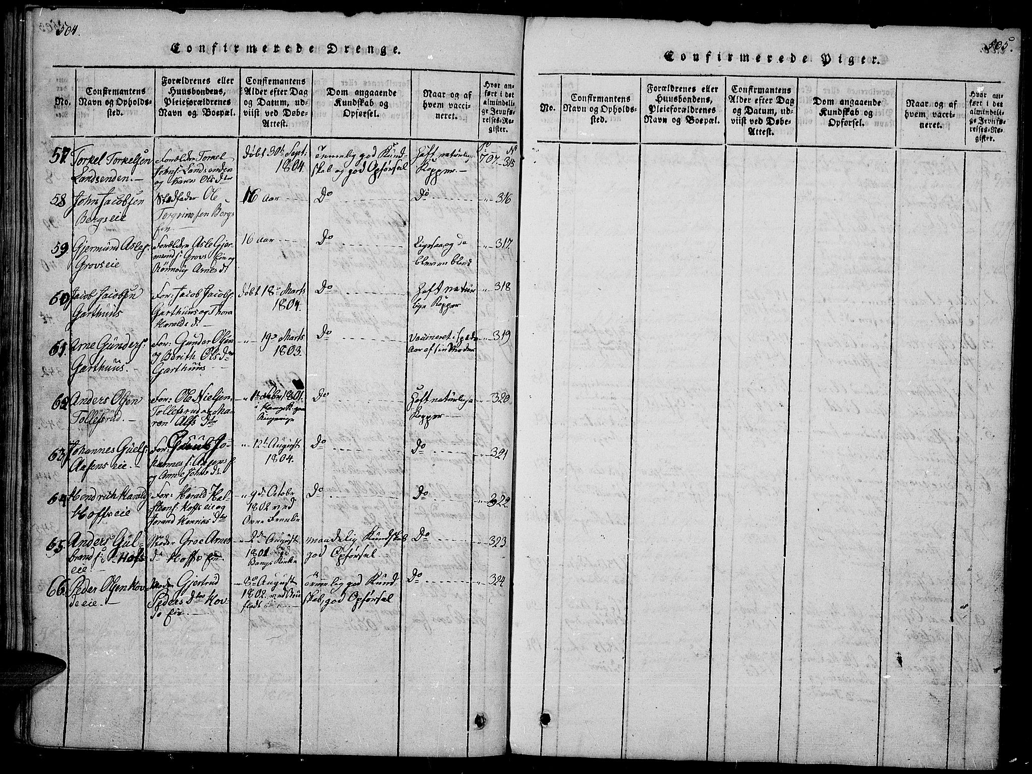 Sør-Aurdal prestekontor, SAH/PREST-128/H/Ha/Haa/L0002: Parish register (official) no. 2, 1815-1840, p. 504-505