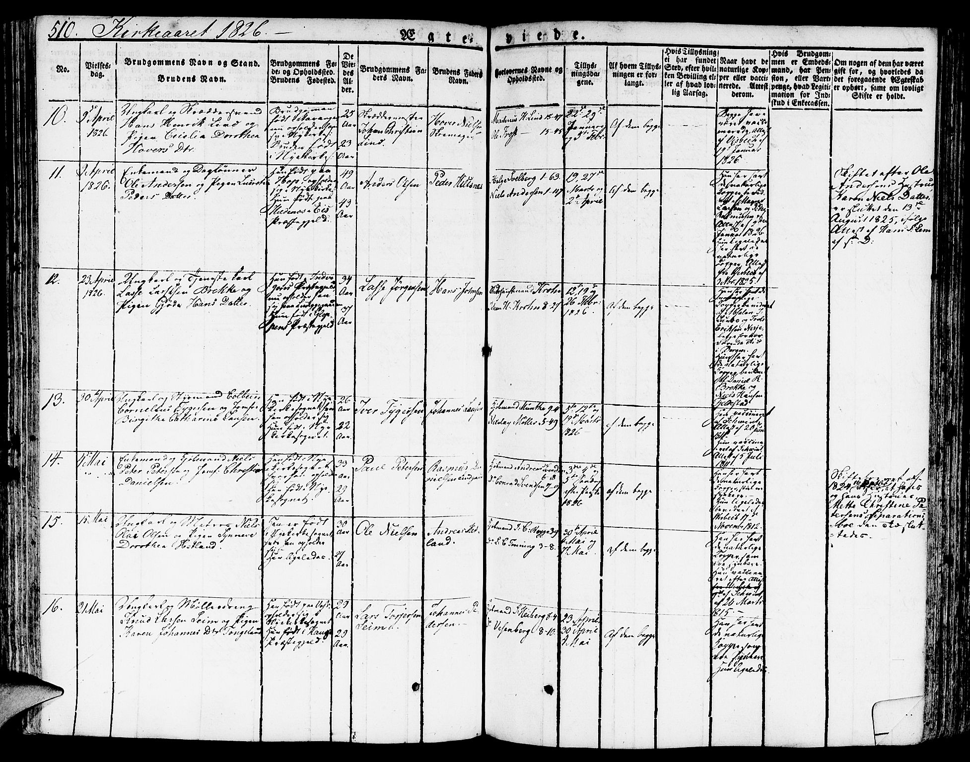 Nykirken Sokneprestembete, AV/SAB-A-77101/H/Hab: Parish register (copy) no. A 5II, 1821-1843, p. 510