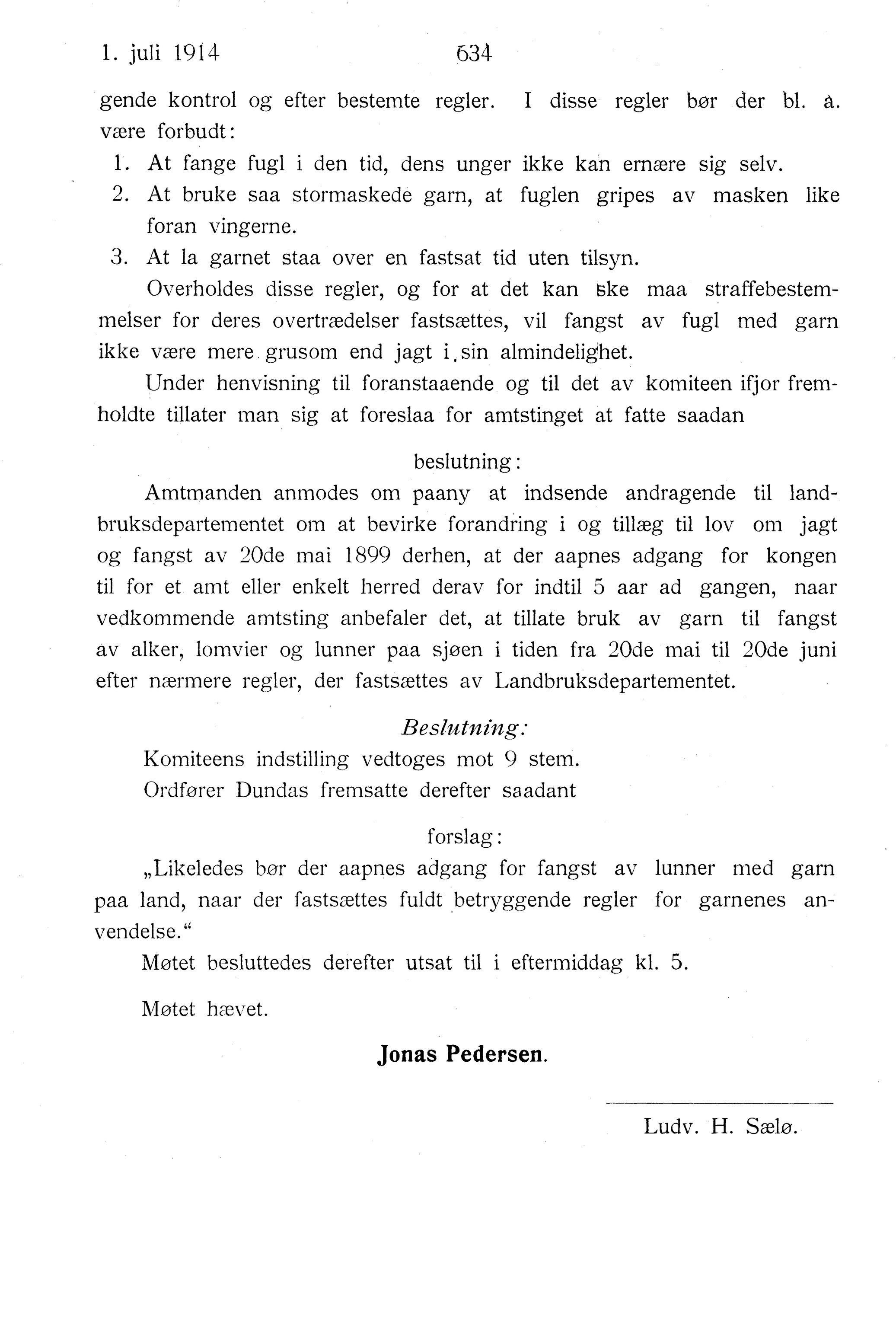 Nordland Fylkeskommune. Fylkestinget, AIN/NFK-17/176/A/Ac/L0037: Fylkestingsforhandlinger 1914, 1914