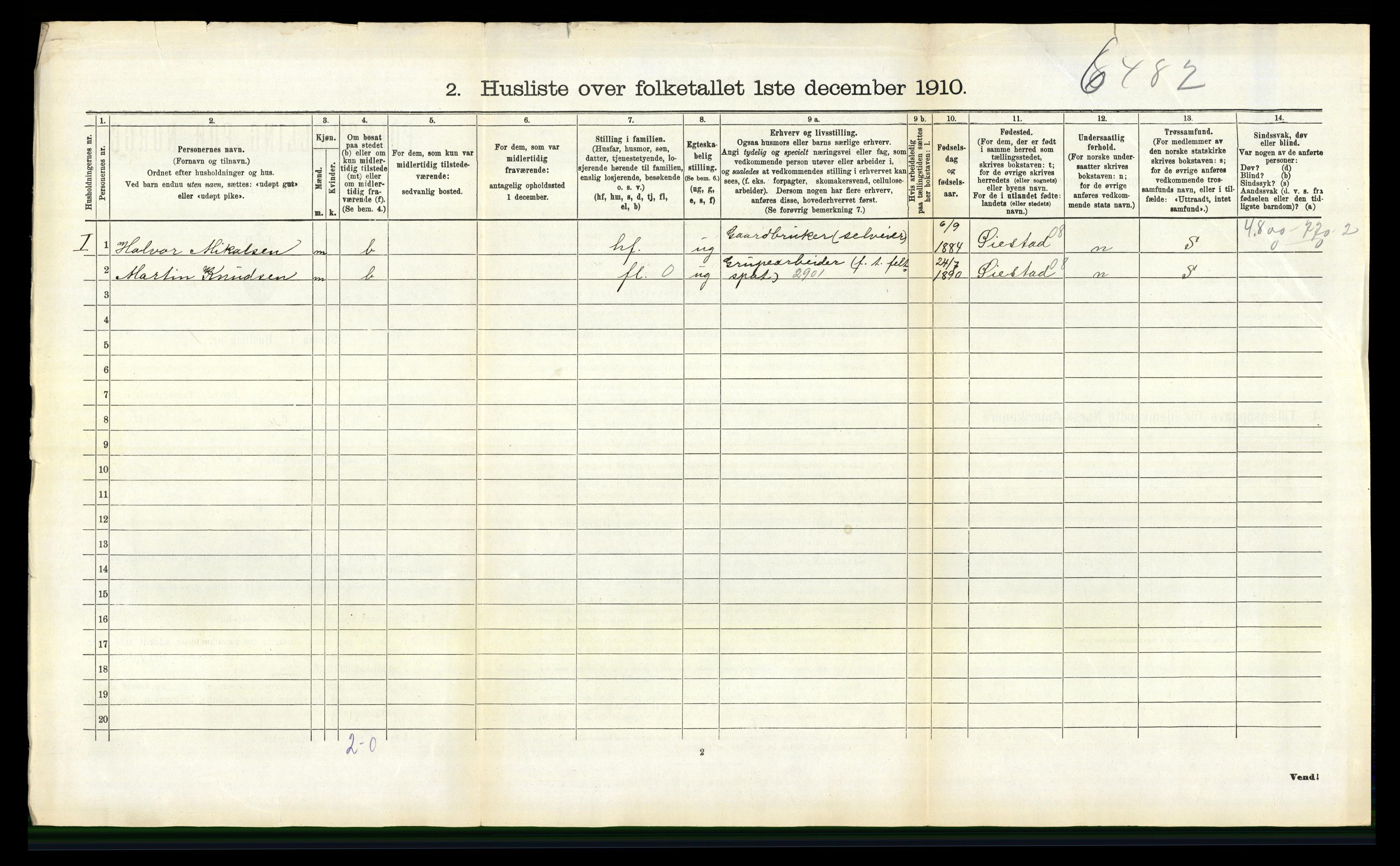 RA, 1910 census for Tromøy, 1910, p. 269