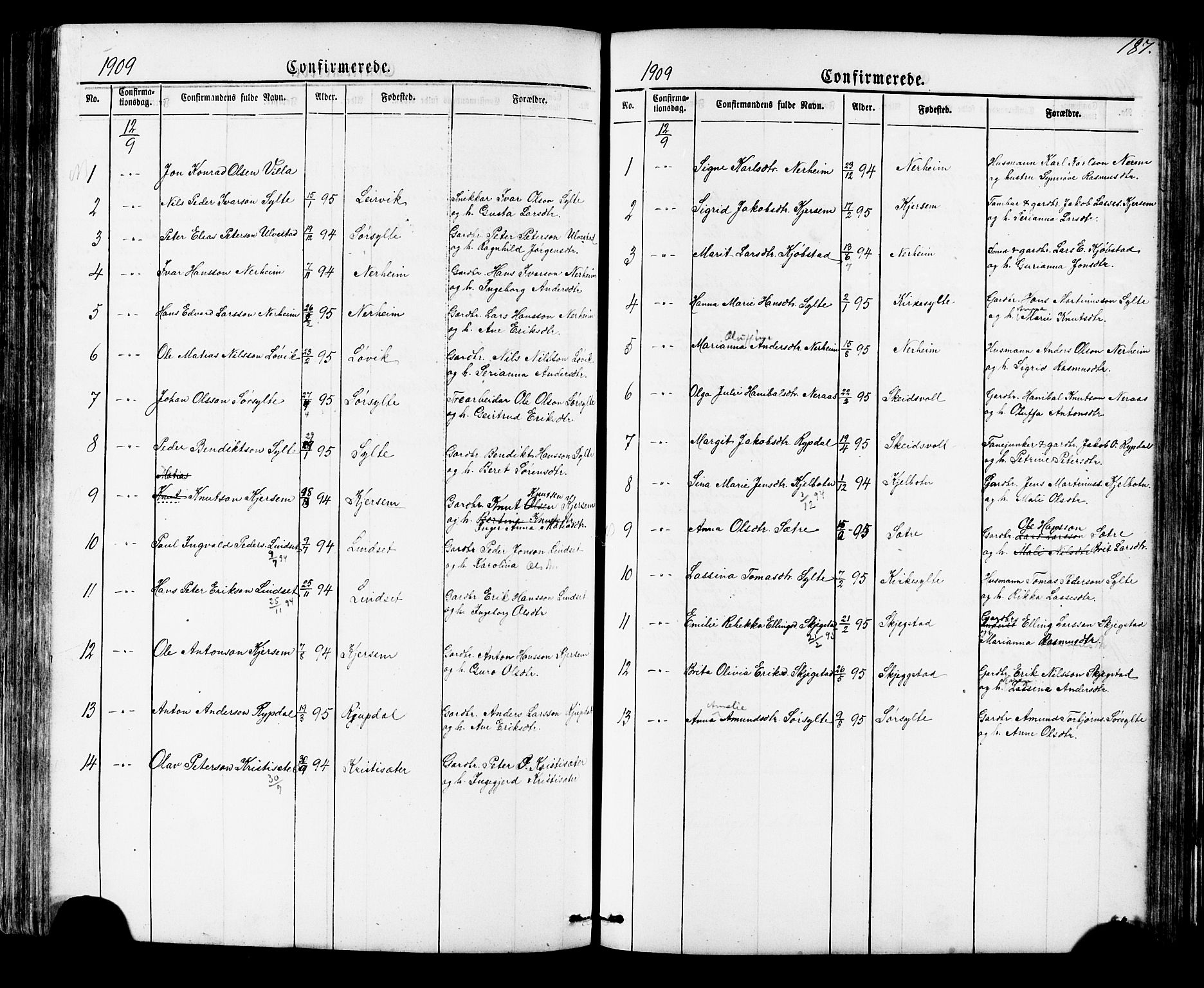Ministerialprotokoller, klokkerbøker og fødselsregistre - Møre og Romsdal, SAT/A-1454/541/L0547: Parish register (copy) no. 541C02, 1867-1921, p. 187