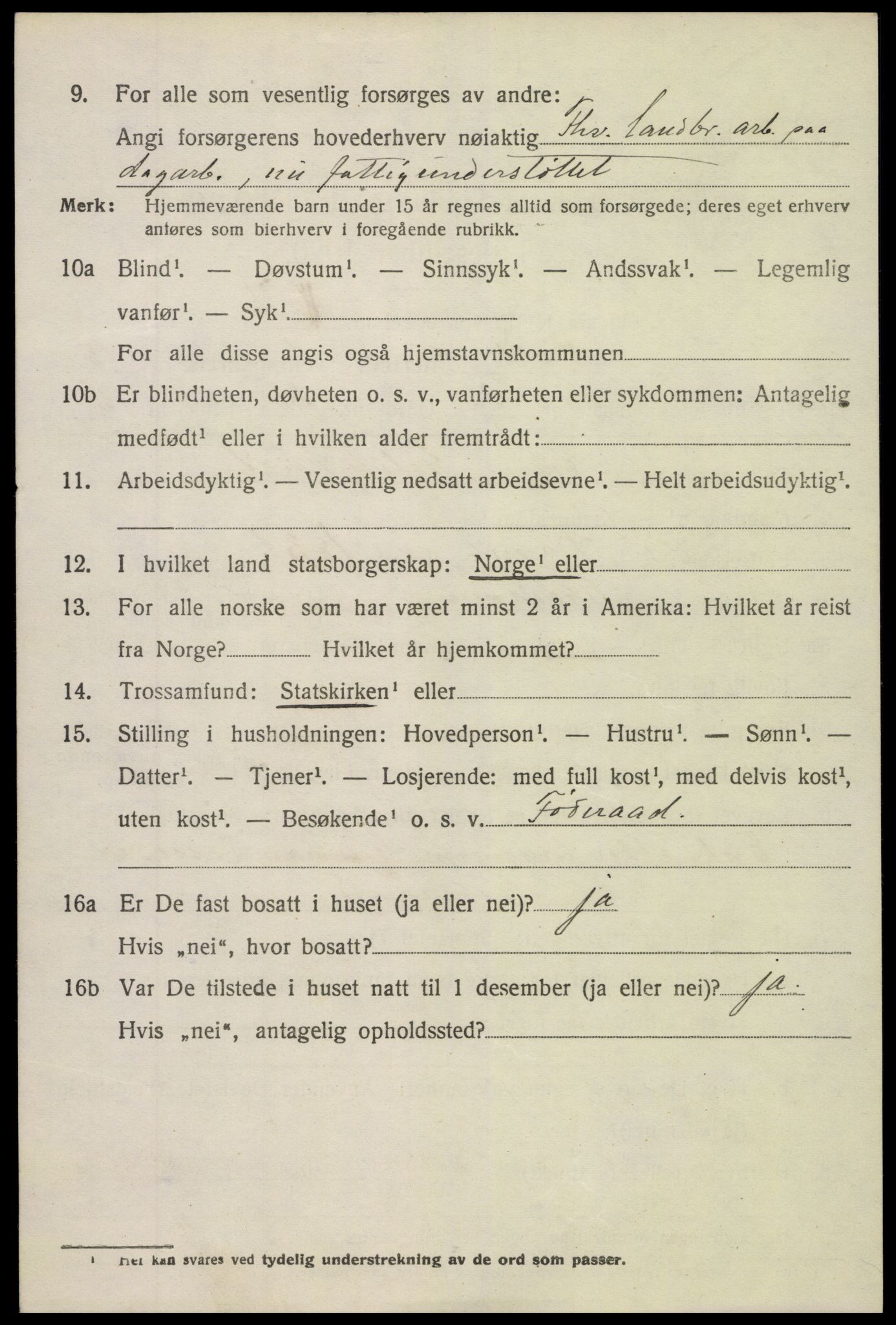 SAK, 1920 census for Holt, 1920, p. 7977