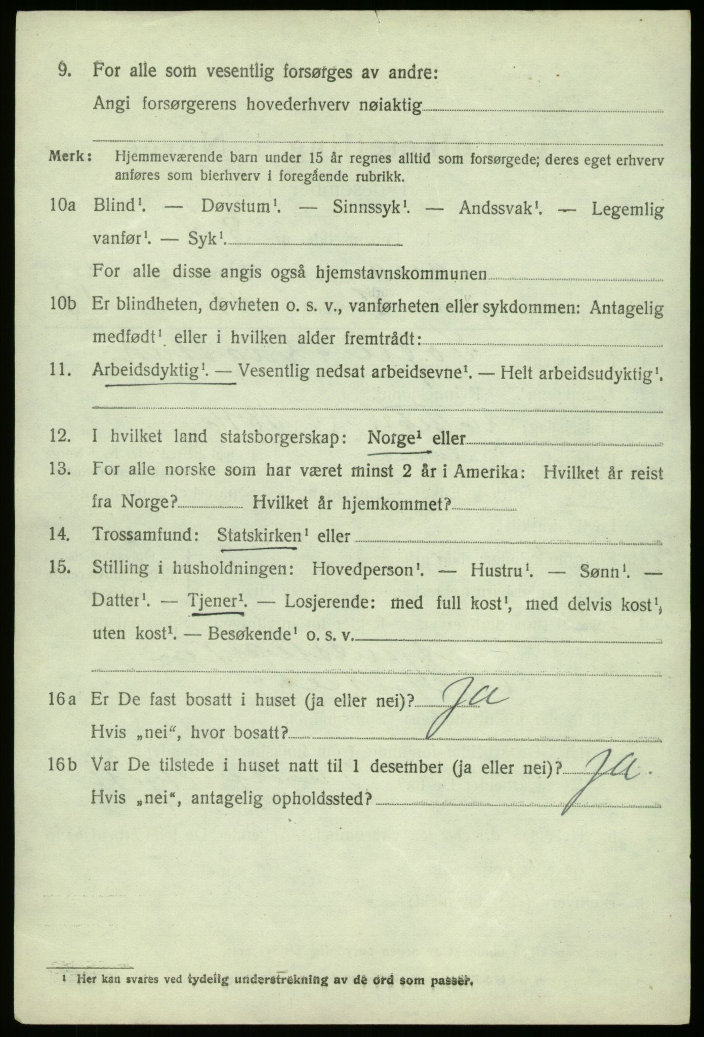 SAB, 1920 census for Fana, 1920, p. 10136