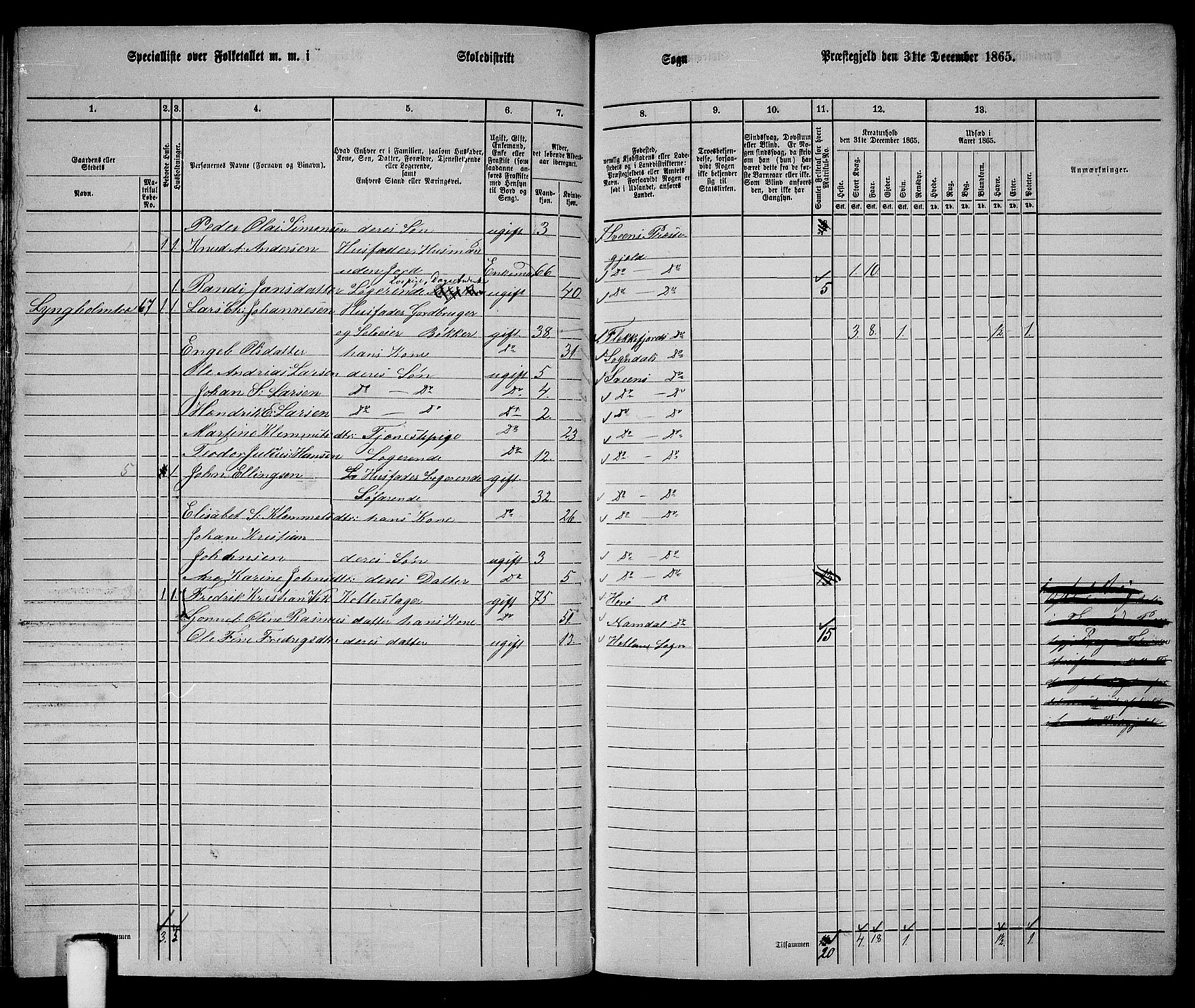 RA, 1865 census for Sveio, 1865, p. 82