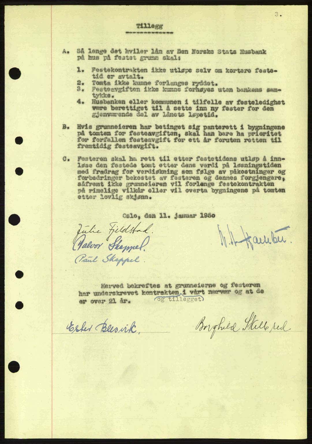 Oslo byskriverembete, AV/SAO-A-10227/G/Gb/Gbd/Gbda/L0017: Mortgage book no. A215, 1949-1950, Diary no: : 488/1950