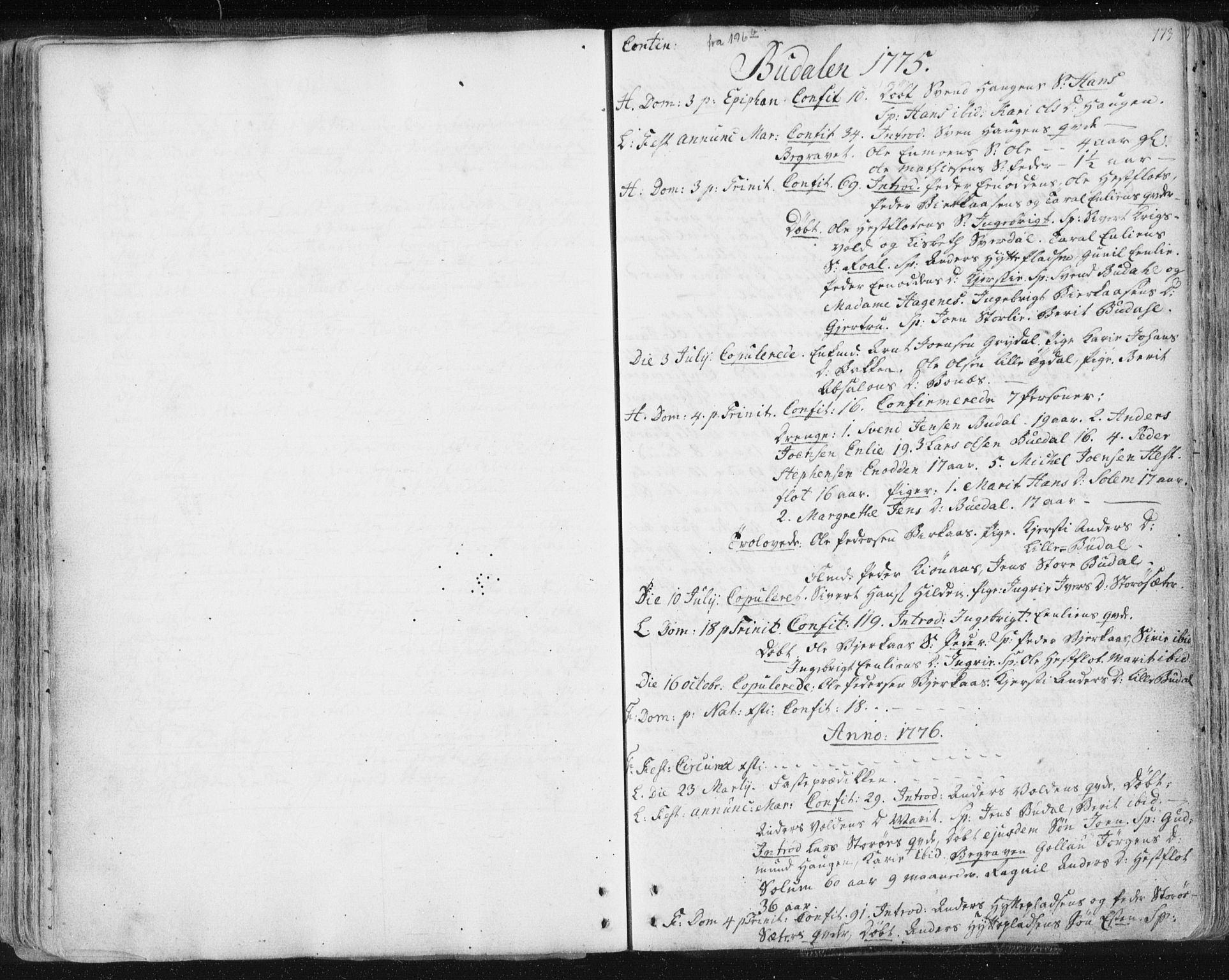 Ministerialprotokoller, klokkerbøker og fødselsregistre - Sør-Trøndelag, SAT/A-1456/687/L0991: Parish register (official) no. 687A02, 1747-1790, p. 173