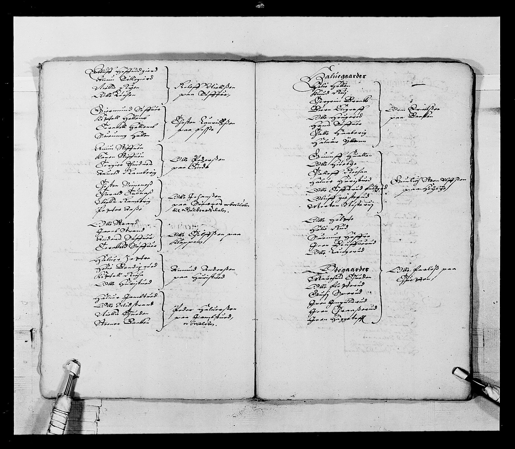 Stattholderembetet 1572-1771, AV/RA-EA-2870/Ek/L0022/0005: Jordebøker 1633-1658: / En liste over soldatlegg og en liste over gårder i Bratsberg len, 1642-1644, p. 9